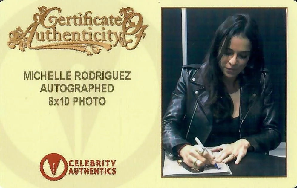 Michelle Rodriguez — Michelle Rodriguez Original Autographed 8x10 Photo with CoA & FSD Sexy Hot Nice, изображение 2