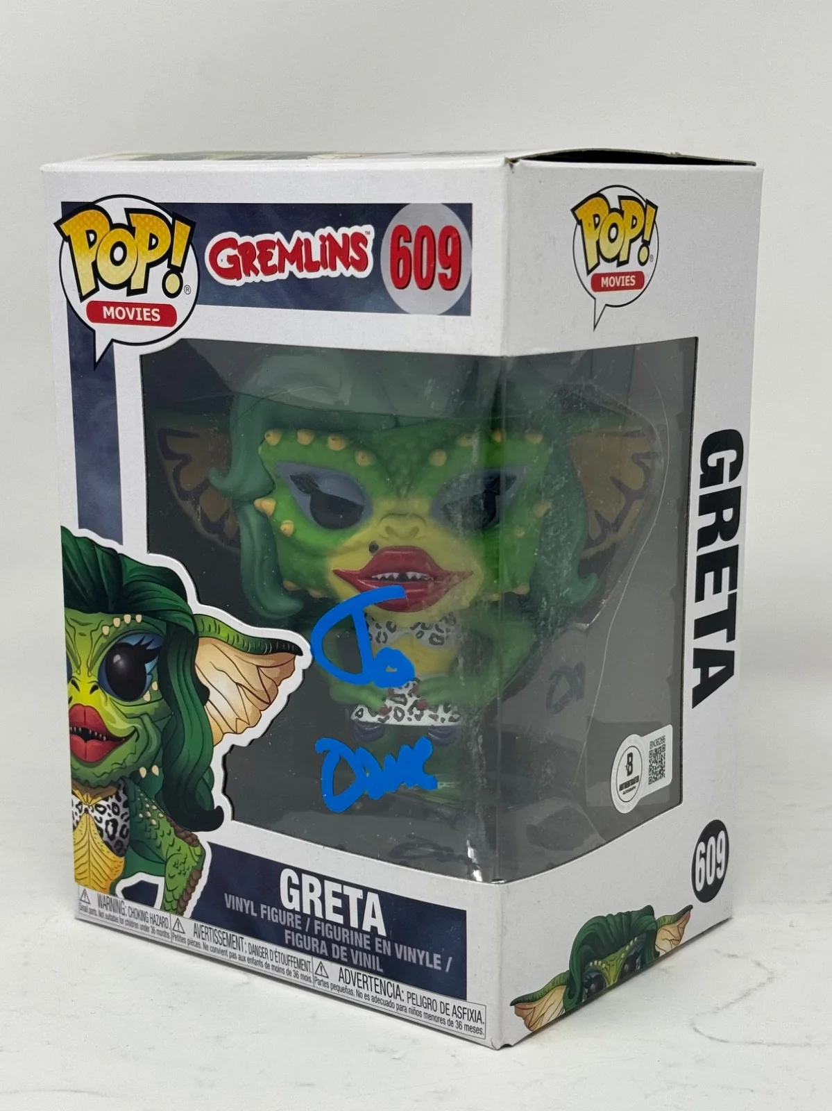 Joe Dante — Joe Dante "Gremlins" Signed Autograph Greta Funko Pop #609 Horror Beckett COA, изображение 3