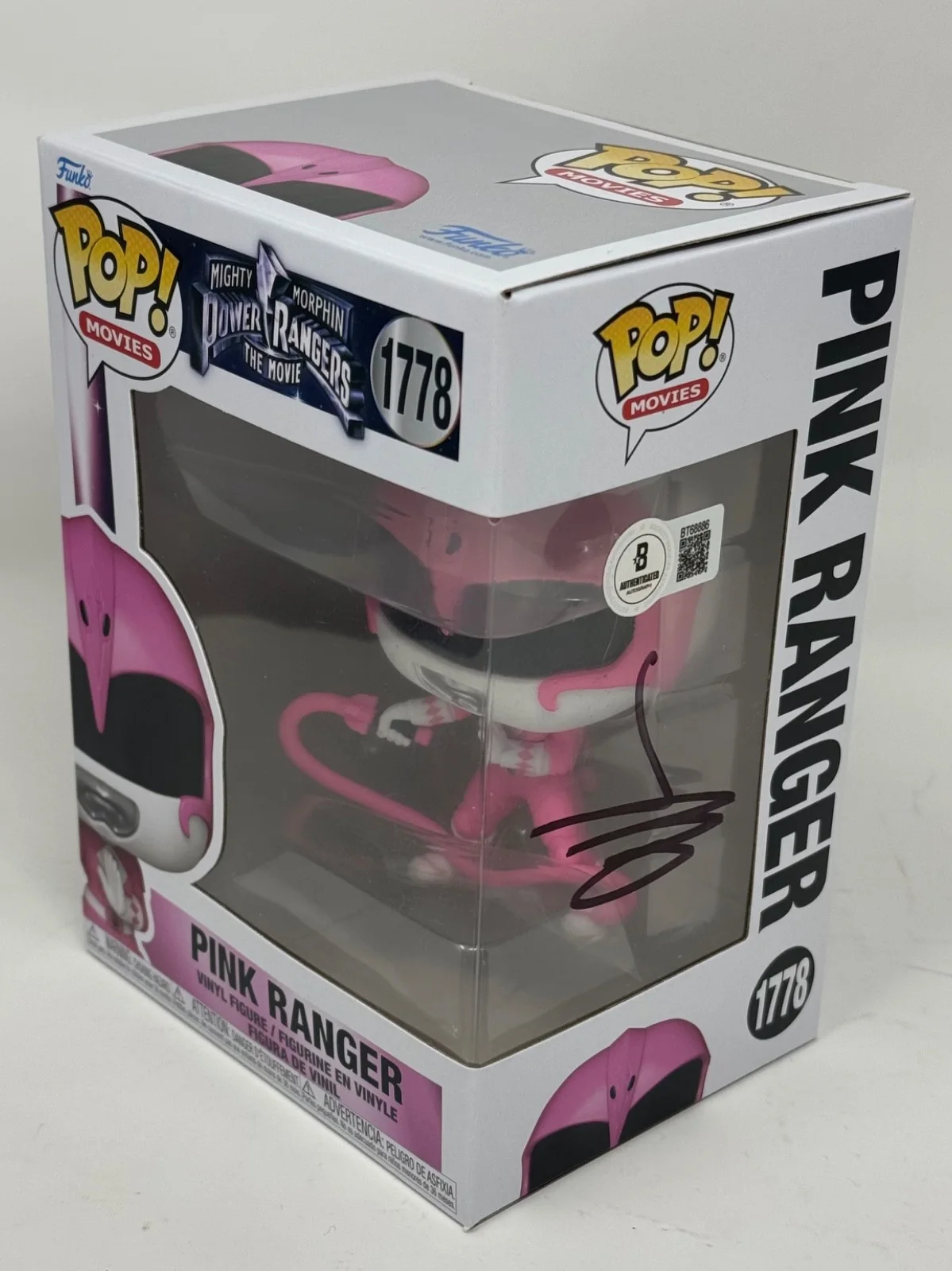 Amy Jo Johnson — Amy Jo Johnson Signed Pink Ranger Funko Pop Mighty Morphin Power Rangers BAS COA, изображение 3