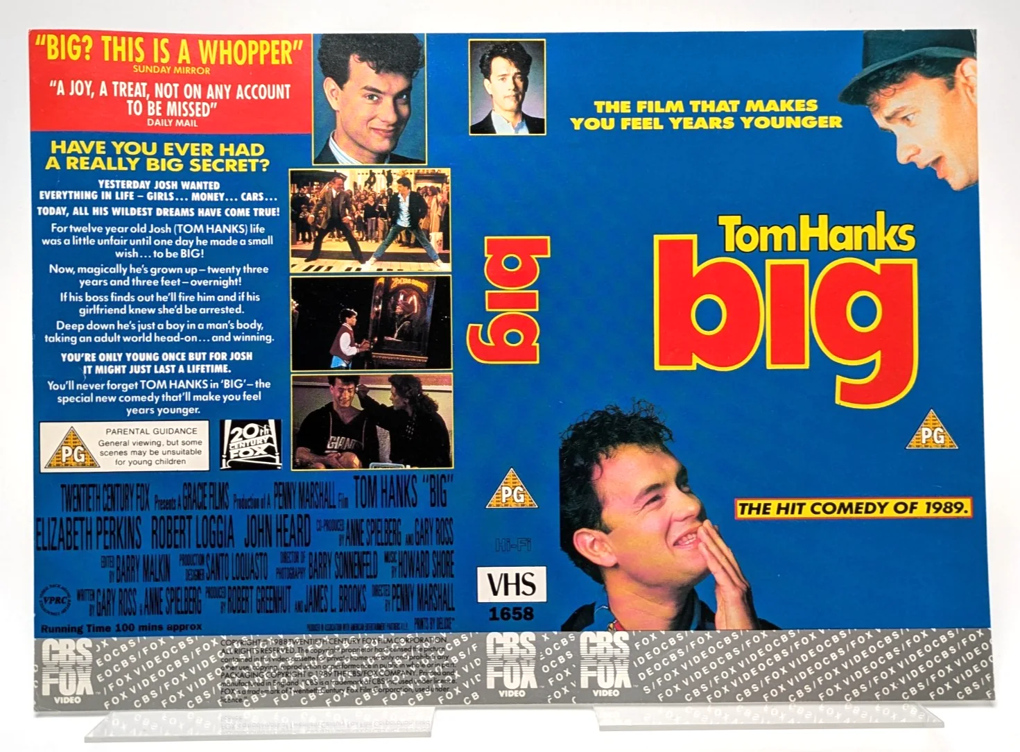 Presentation VHS Cover & Stills from Big feat Tom Hanks | CBS/Fox Video 1988, изображение 2