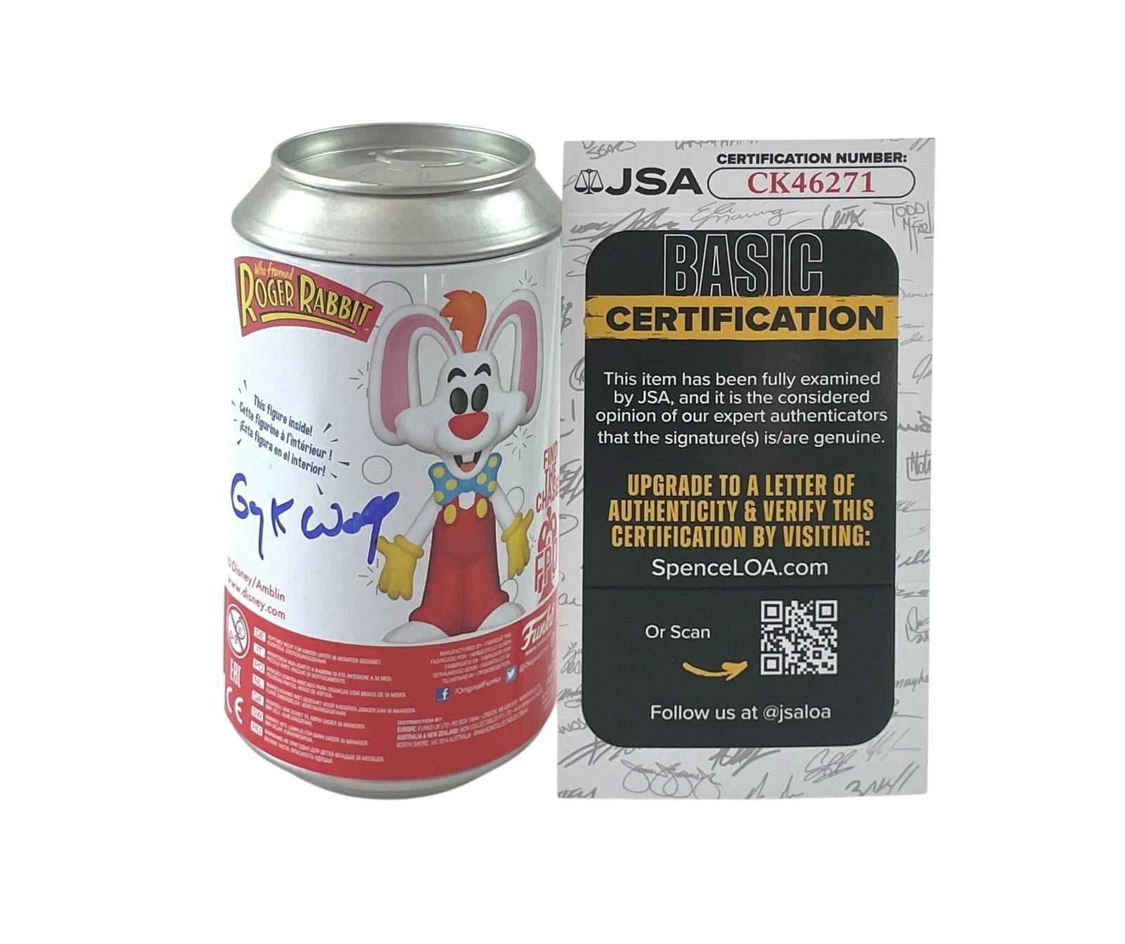 Gary K. Wolf — Who Framed Roger Rabbit Creator Gary K. Wolf Signed Funko Soda Pop W/ Figure JSA, image 2