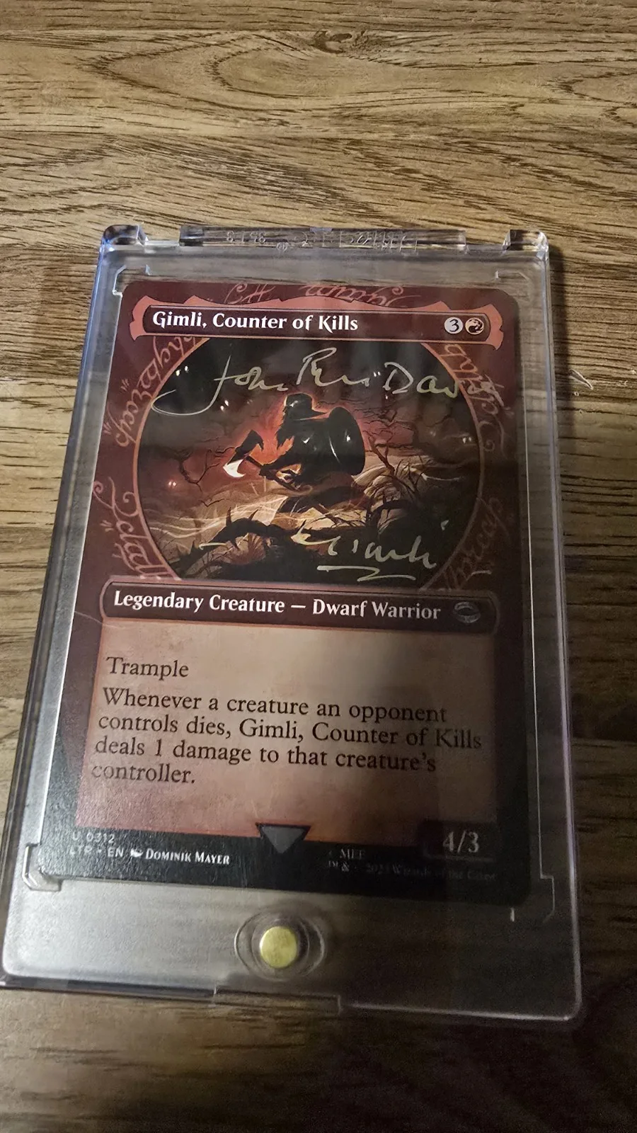 John Rhys Davies — Gimli Counter of Kills MTG Universes Beyond Signed by John Rhys Davies MTG NM