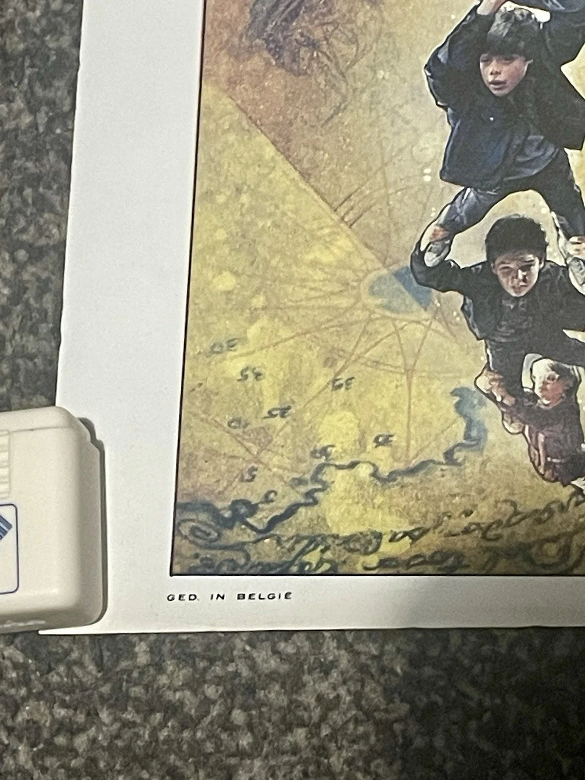Original Belgian Goonies Cinema Poster Signed By Sean Astin, изображение 3