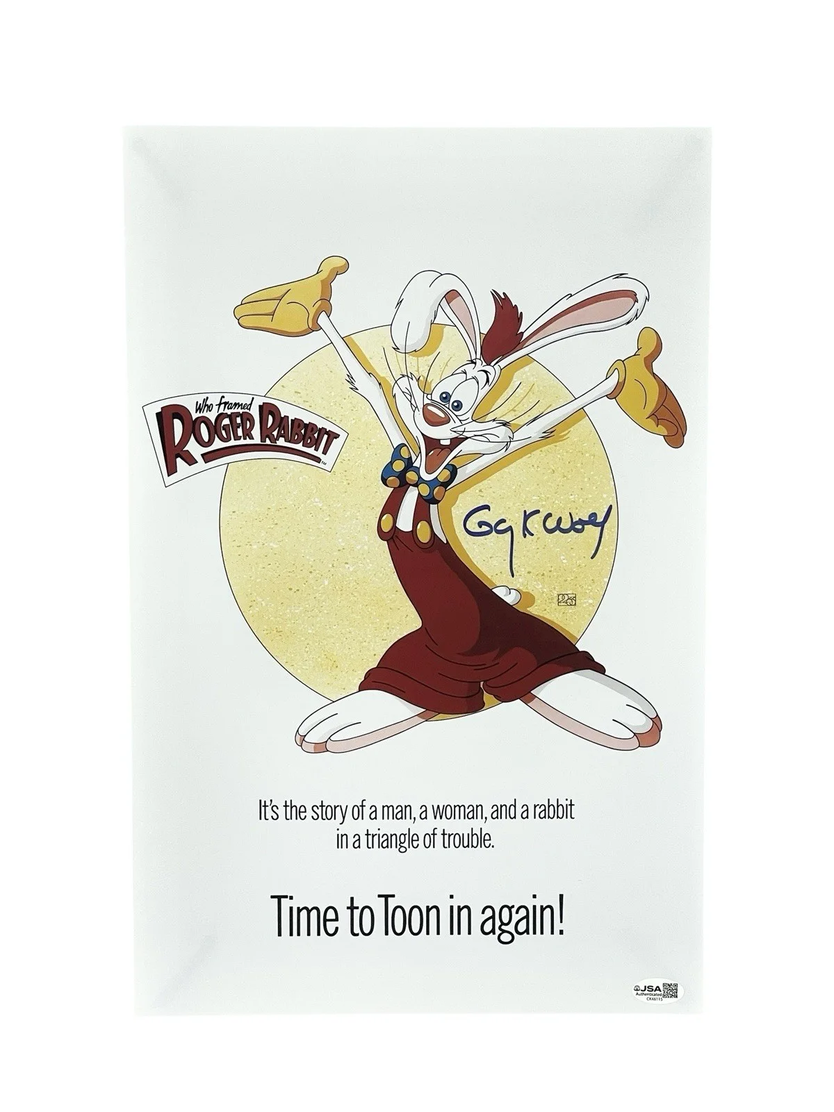 Gary K. Wolf — Who Framed Roger Rabbit Creator Author Gary K. Wolf Autographed Poster Print 🐰, image 2