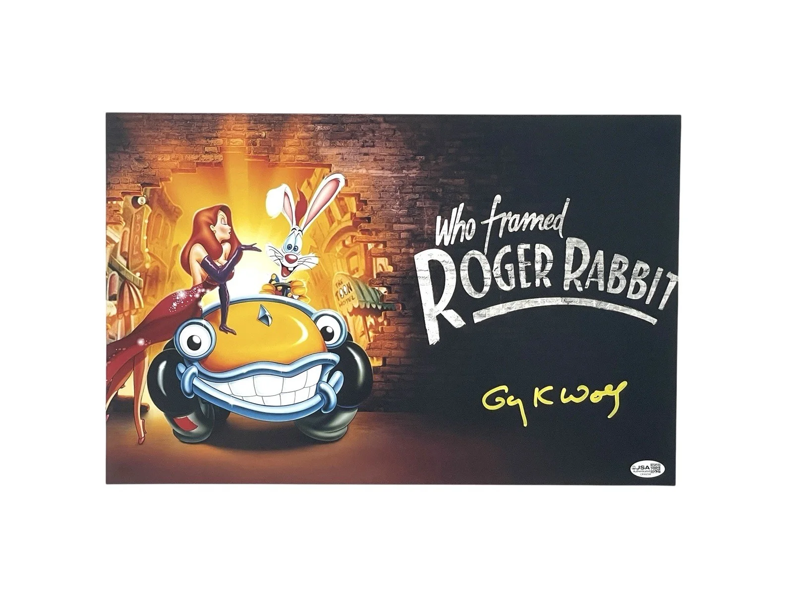 Gary K. Wolf — Who Framed Roger Rabbit Creator Author Gary K. Wolf Autographed Poster Print JSA, image 2