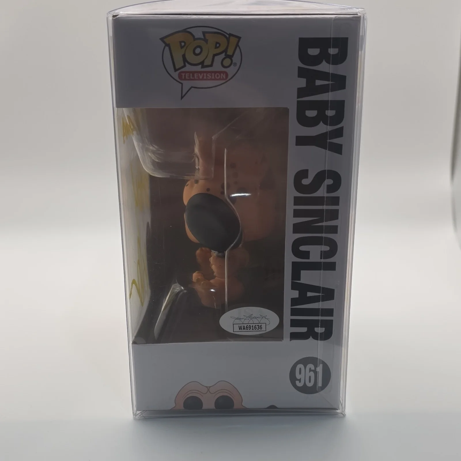 Baby Sinclair — Funko Pop Dinosaurs Baby Sinclair #961 Signed Kevin Clash JSA Authenticated, image 2