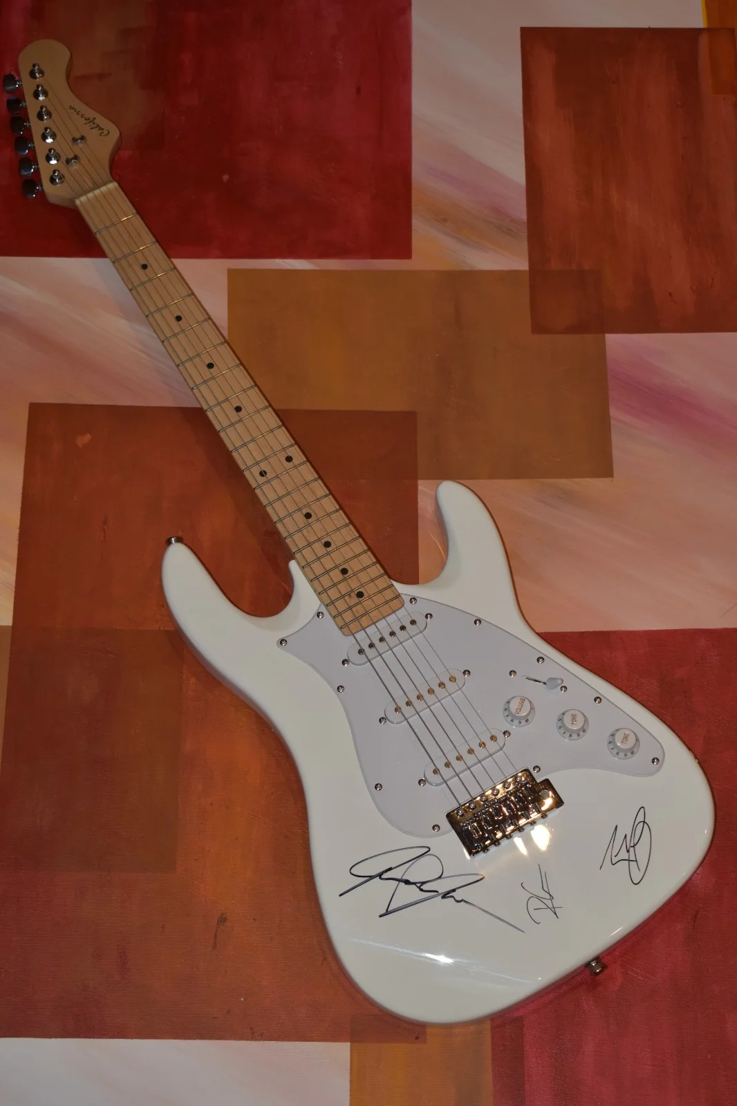 Led Zeppelin Signed Electric Guitar; Jimmy Page, John Paul Jones, Robert Plant, image 5