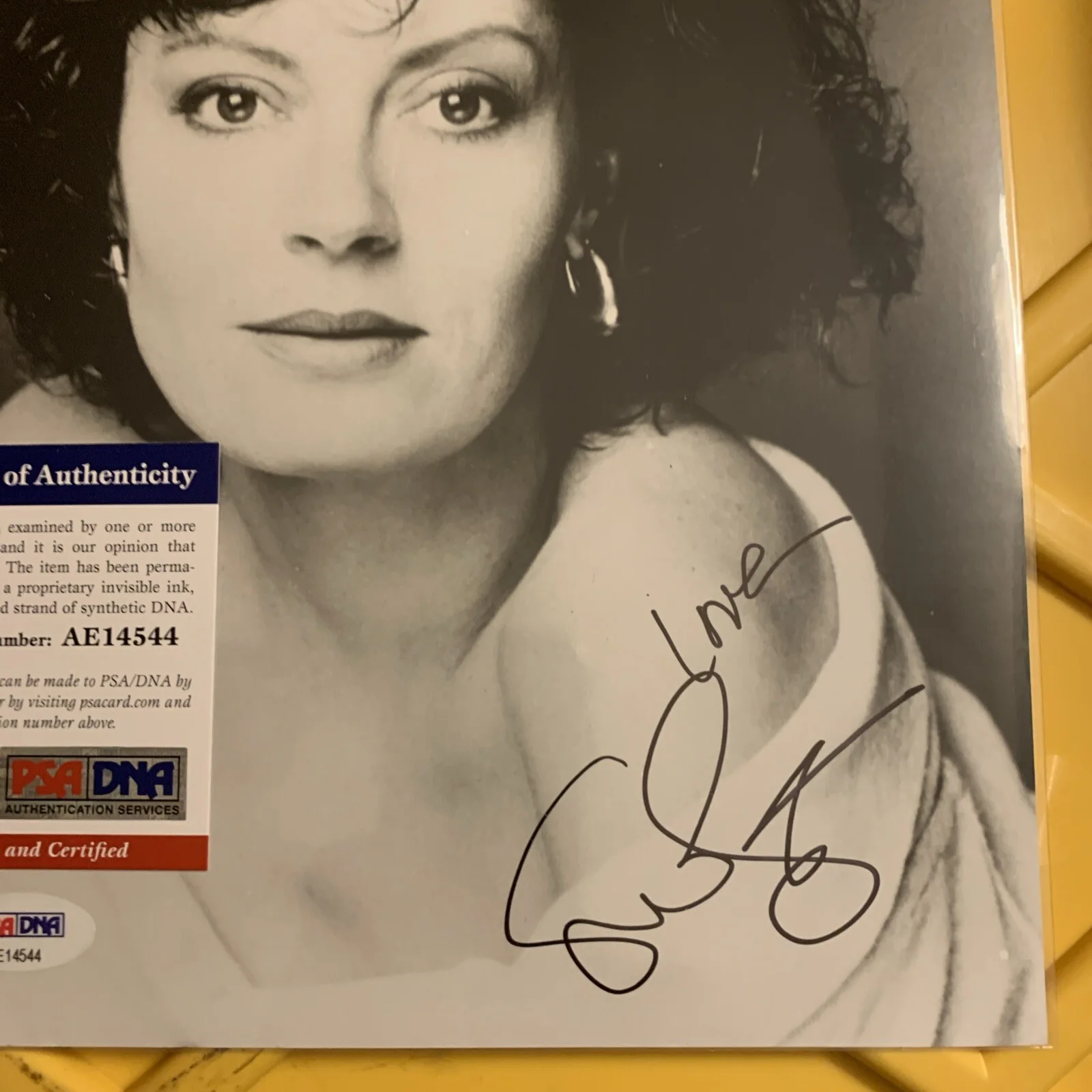 Susan Sarandon Signed Authentic Autographed 8x10 Photo (PSA/DNA) #AE14544, image 2