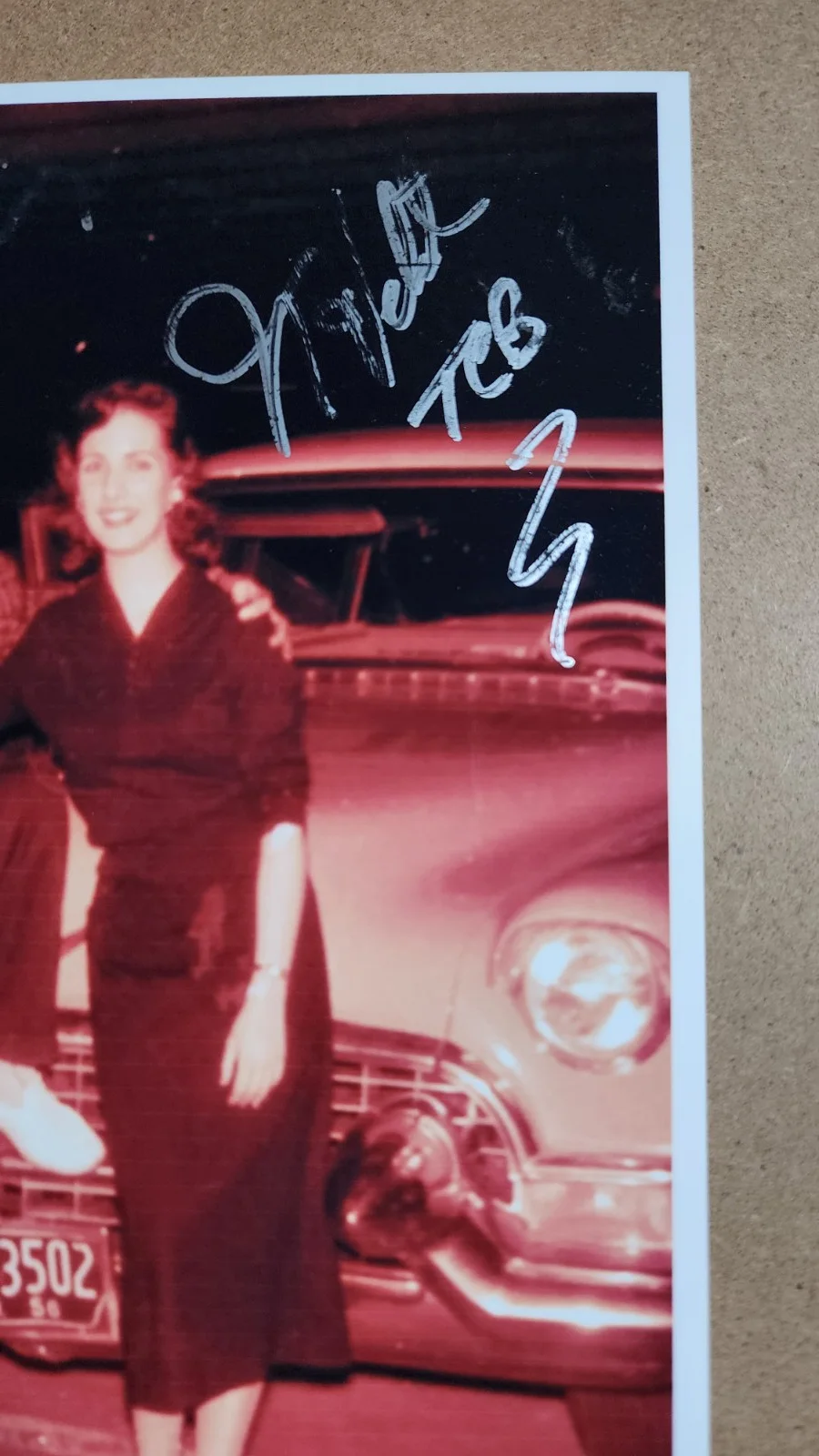 Vtg Photo of JIMMY VELVET w/2 Fans in 1957 Autographed / SIGNED by Velvet 8x10, изображение 5