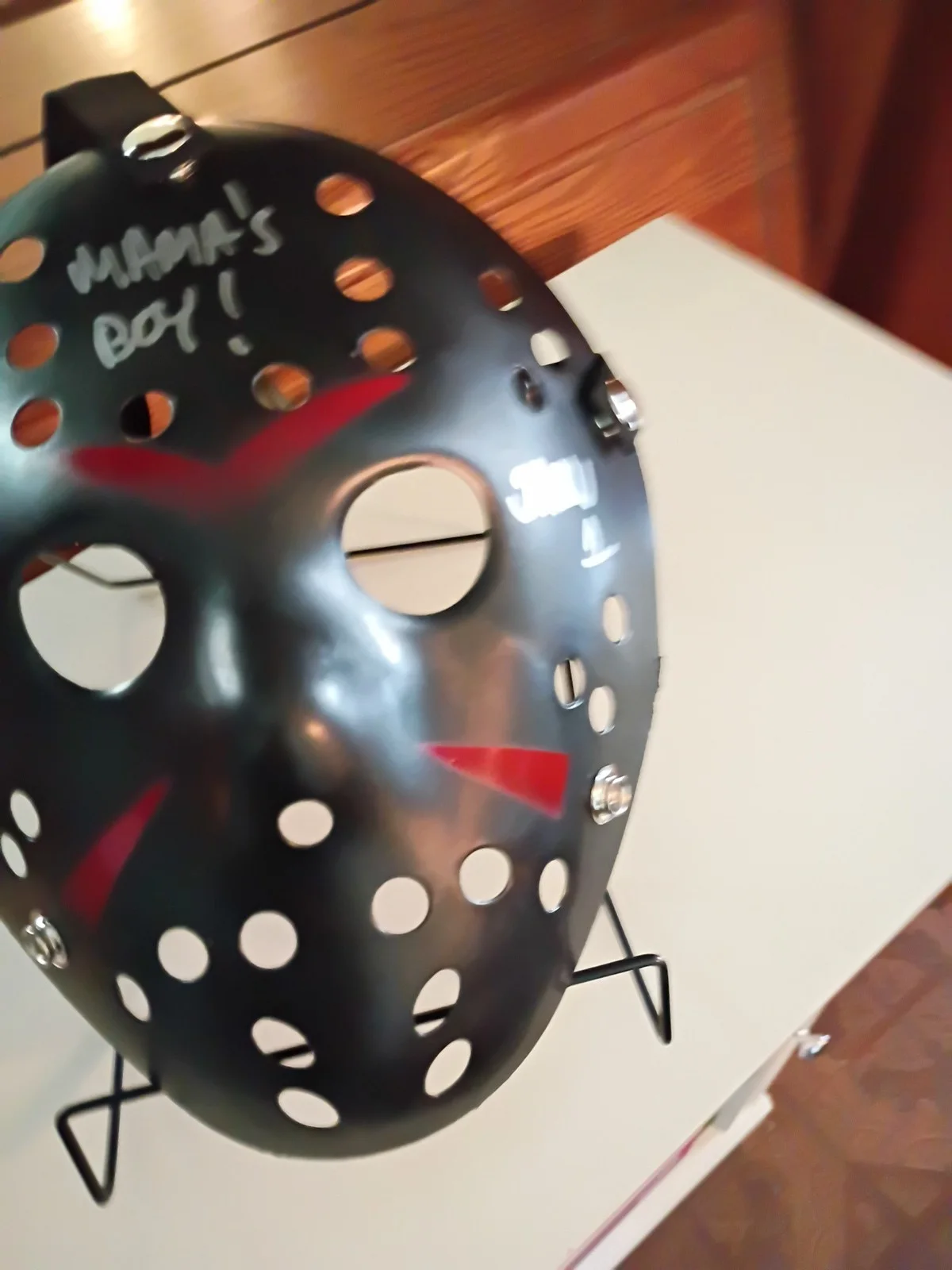 Ari Lehman — #3 Masks Friday The 13thAutographed with 2 Inscriptions 'Beckett Holo+, изображение 5