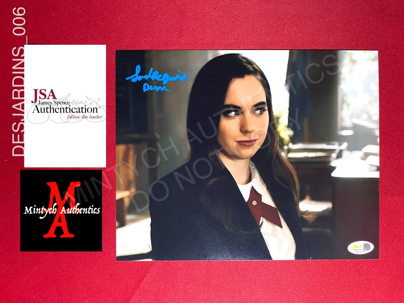 Sarah Desjardins — Sarah Desjardins autographed signed 8x10 photo Riverdale Donna Sweett JSA COA
