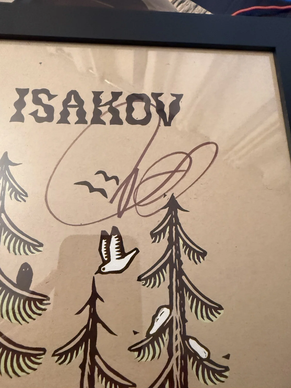Gregory Alan Isakov Signed Winter 2026 Tour Poster Framed 18x24 Autograph, image 2