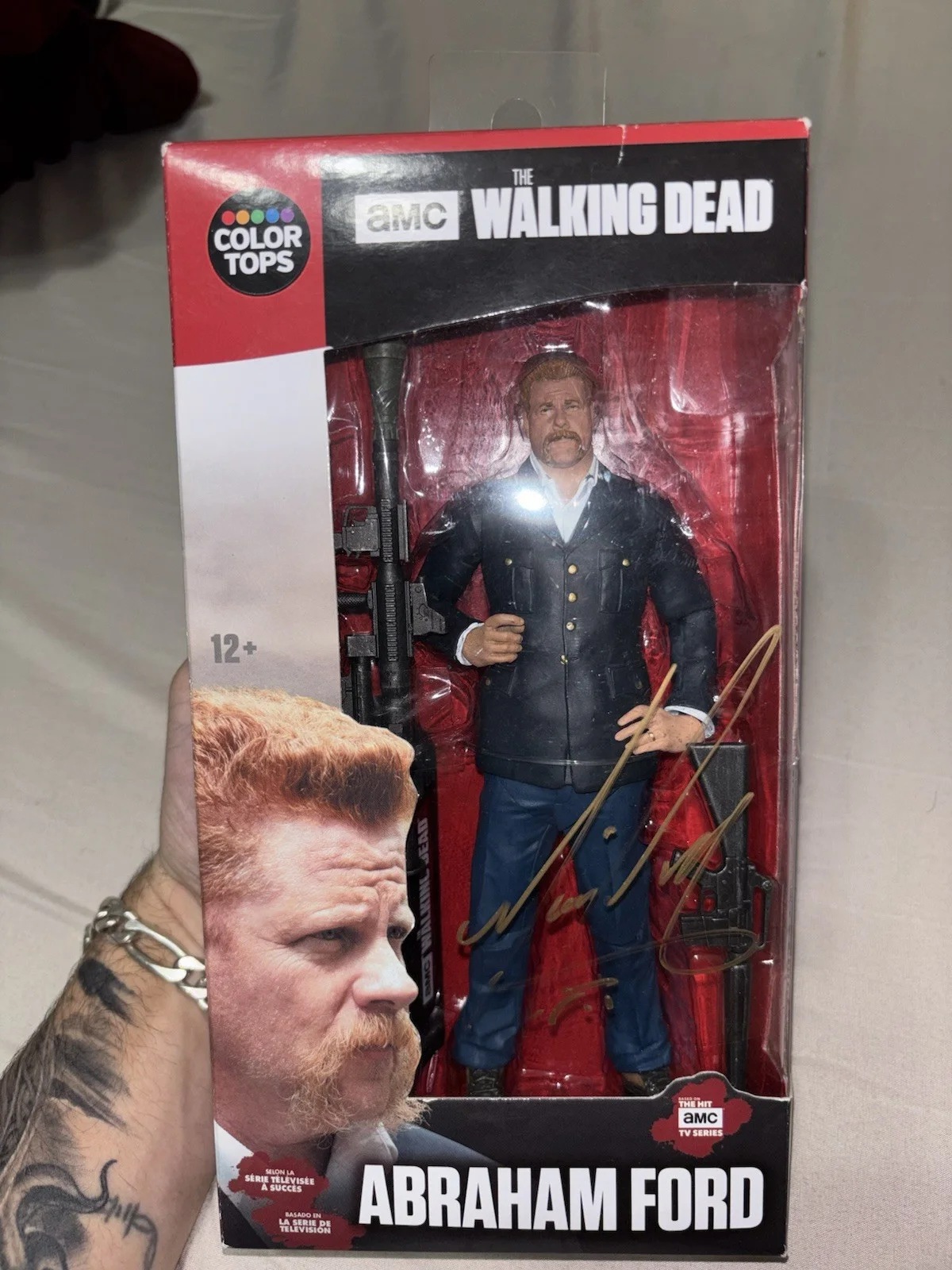 AMC The Walking Dead Abraham Ford Signed Action Figure JSA Authenticated, image 3