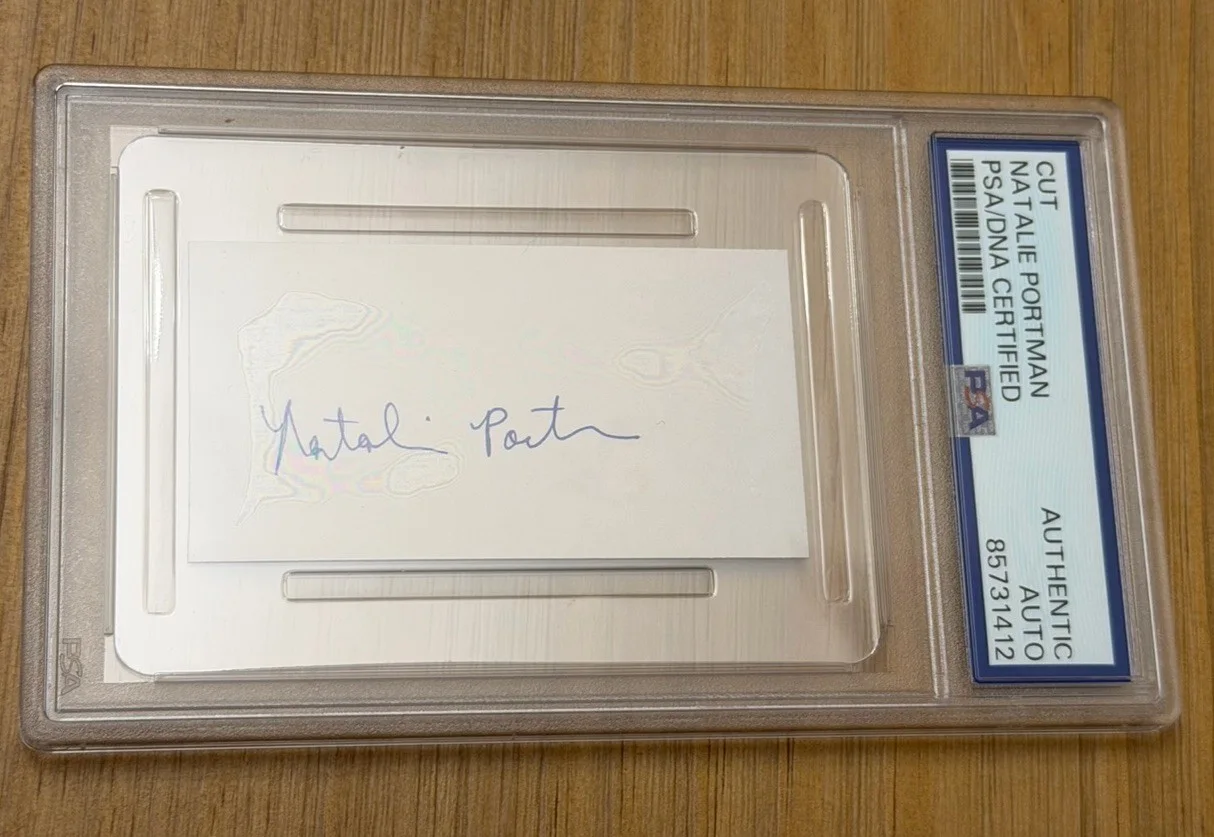 Natalie Portman — Natalie Portman Autograph Signed Cut PSA/DNA Slabbed Star Wars Actress Auto