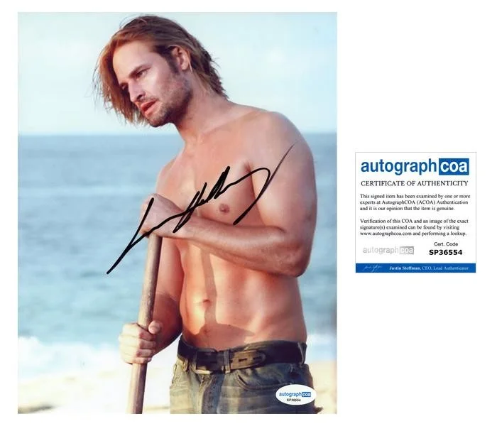 Josh Holloway — Josh Holloway "Lost" AUTOGRAPH Signed Shirtless 'Sawyer' 8x10 Photo ACOA
