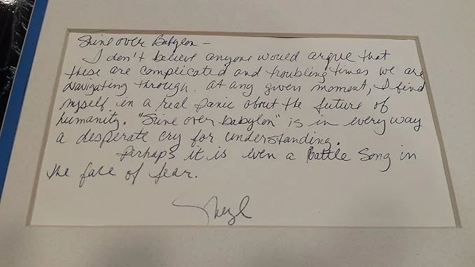 * SHERYL CROW * signed handwritten letter / ticket display, image 2