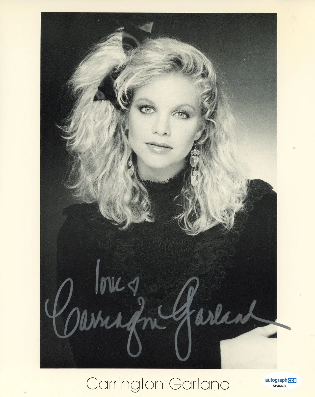 Carrington Garland — Carrington Garland "Santa Barbara" AUTOGRAPH Signed Autographed 8x10 Photo ACOA, изображение 2