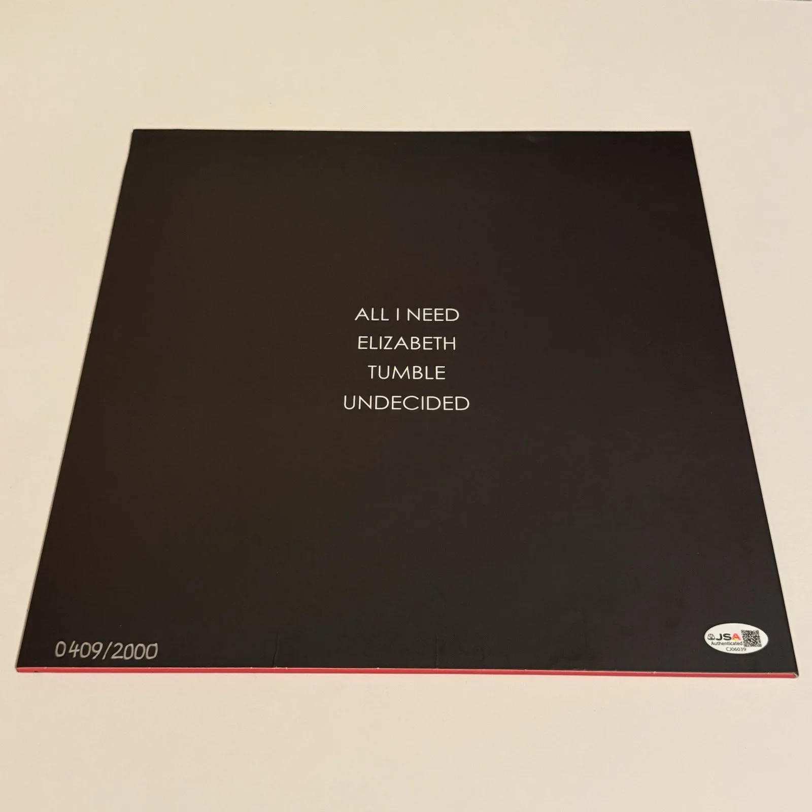 GOOSE BAND SIGNED UNDECIDED VINYL RECORD 5 MEMBERS NUMBERED 409/2000 JSA COA, image 3
