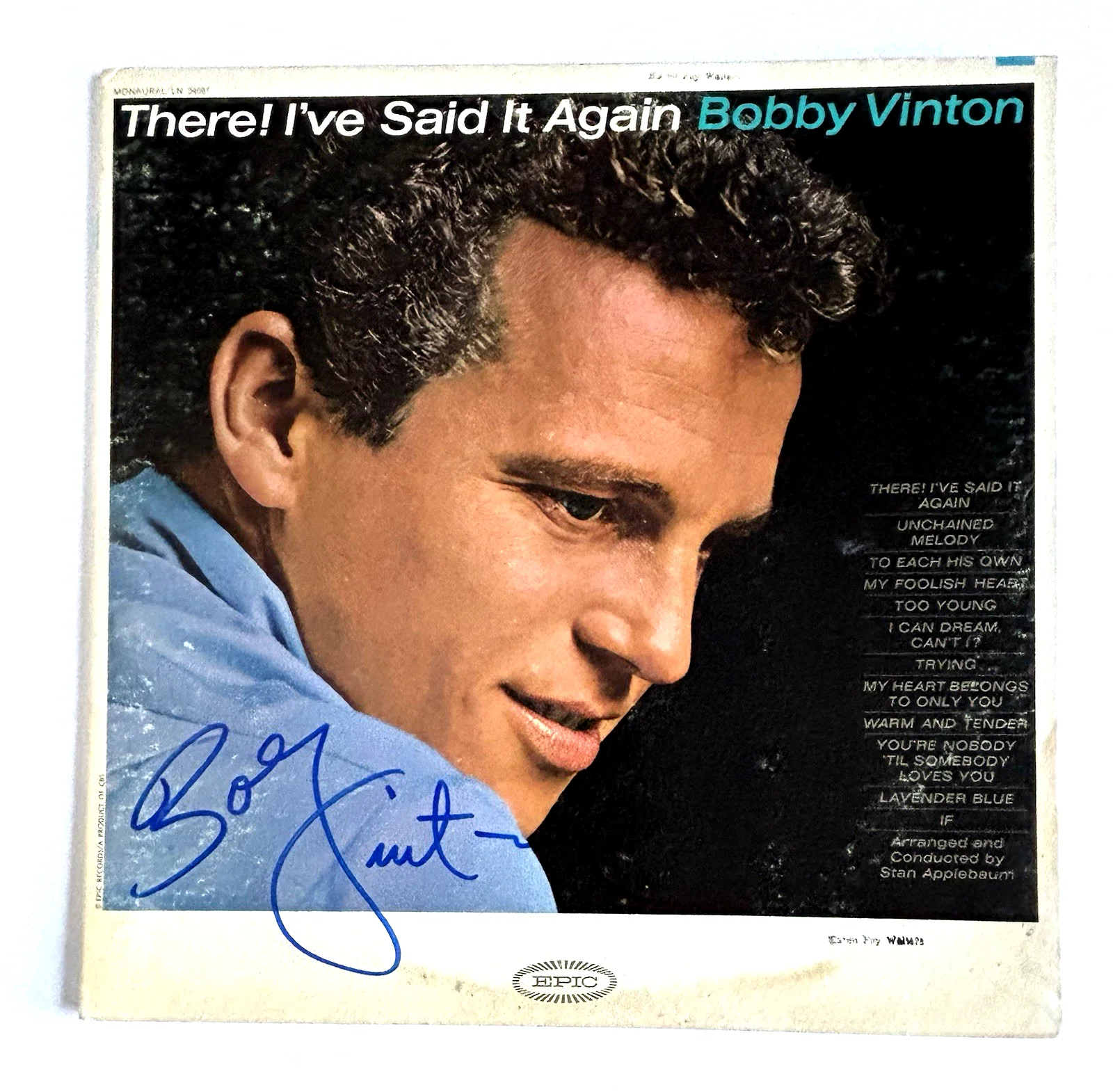 BOBBY VINTON Signed I’VE SAID IT AGAIN Vinyl LP RECORD Album PSA DNA COA, image 2