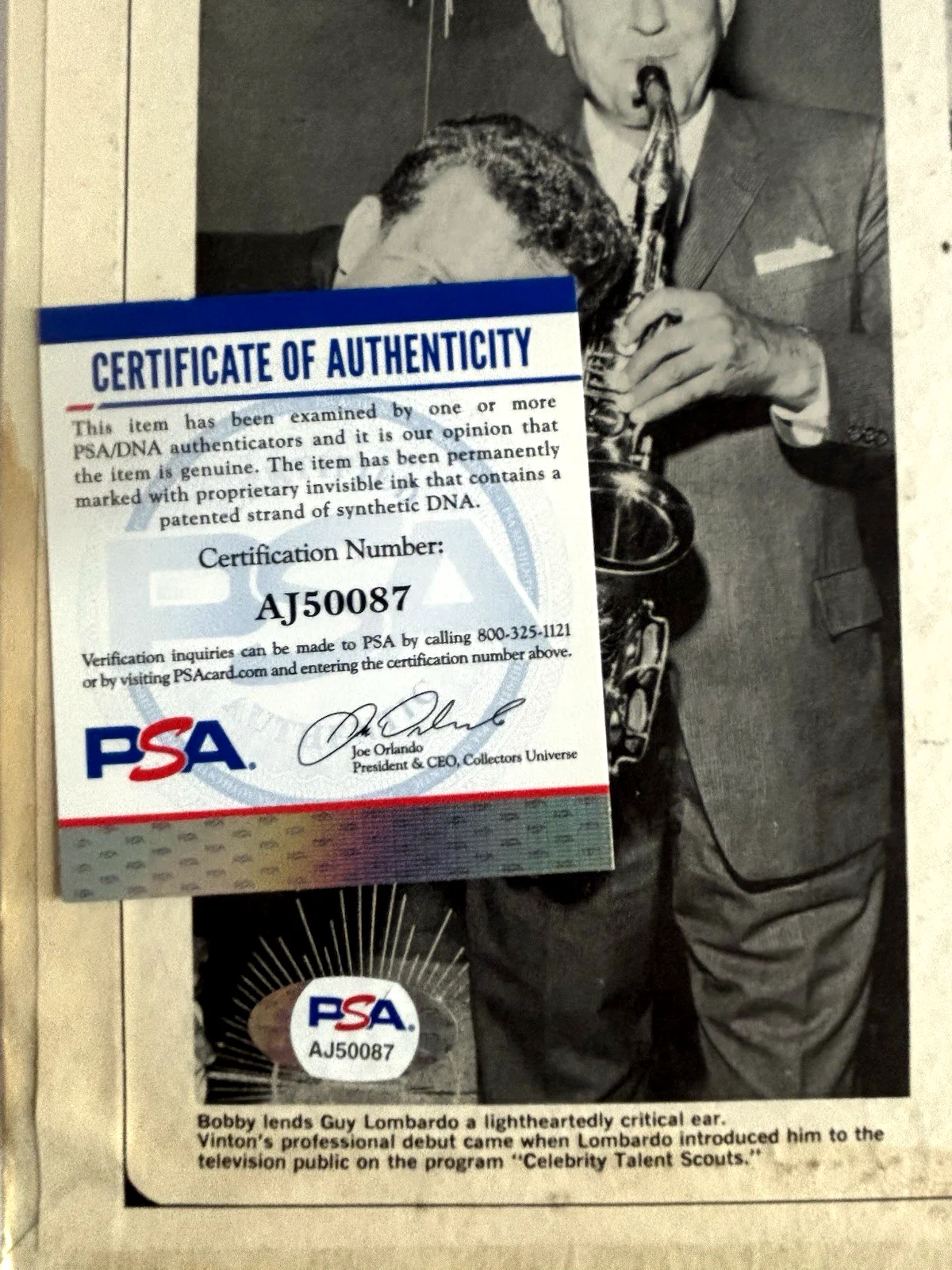 BOBBY VINTON Signed I’VE SAID IT AGAIN Vinyl LP RECORD Album PSA DNA COA, image 5