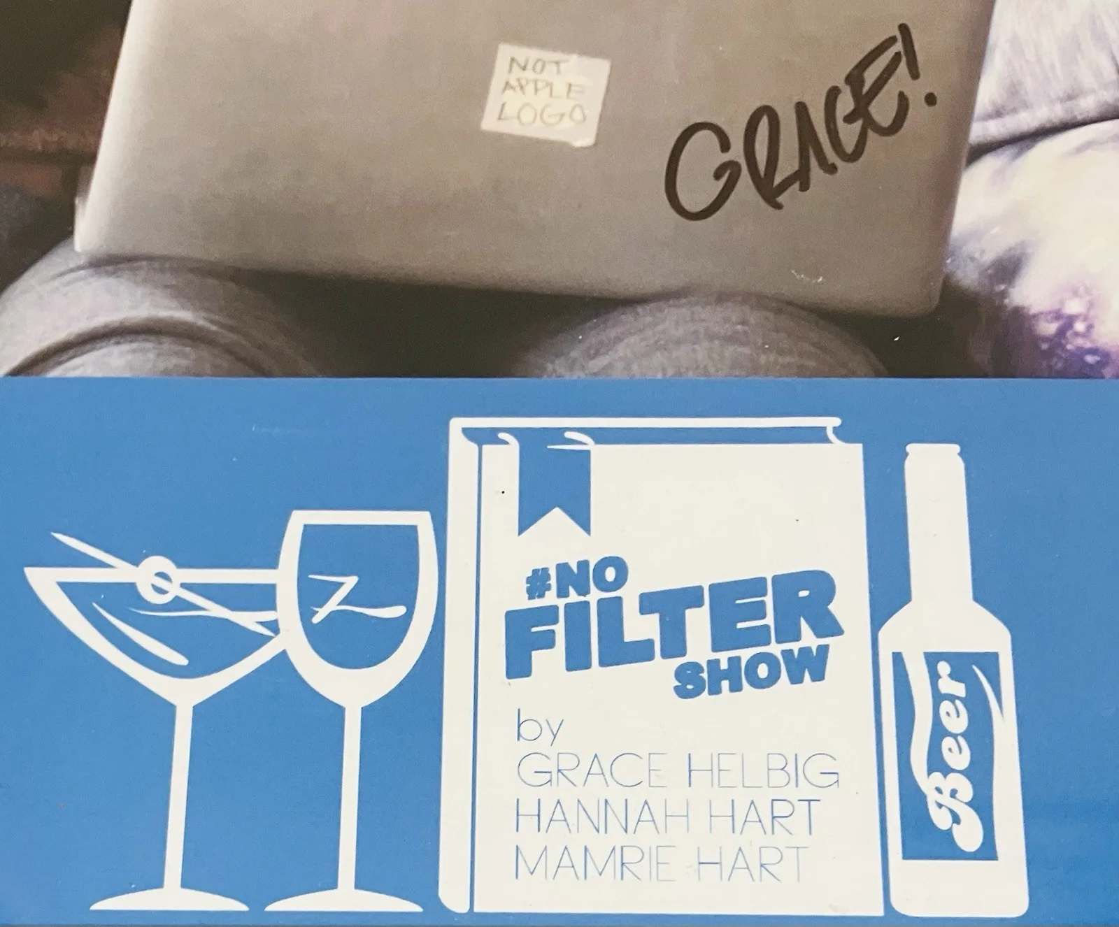 Grace Helbig/Hannah Hart/Mamrie Hart Autographed Signed No Filter Comedy Poster, изображение 2