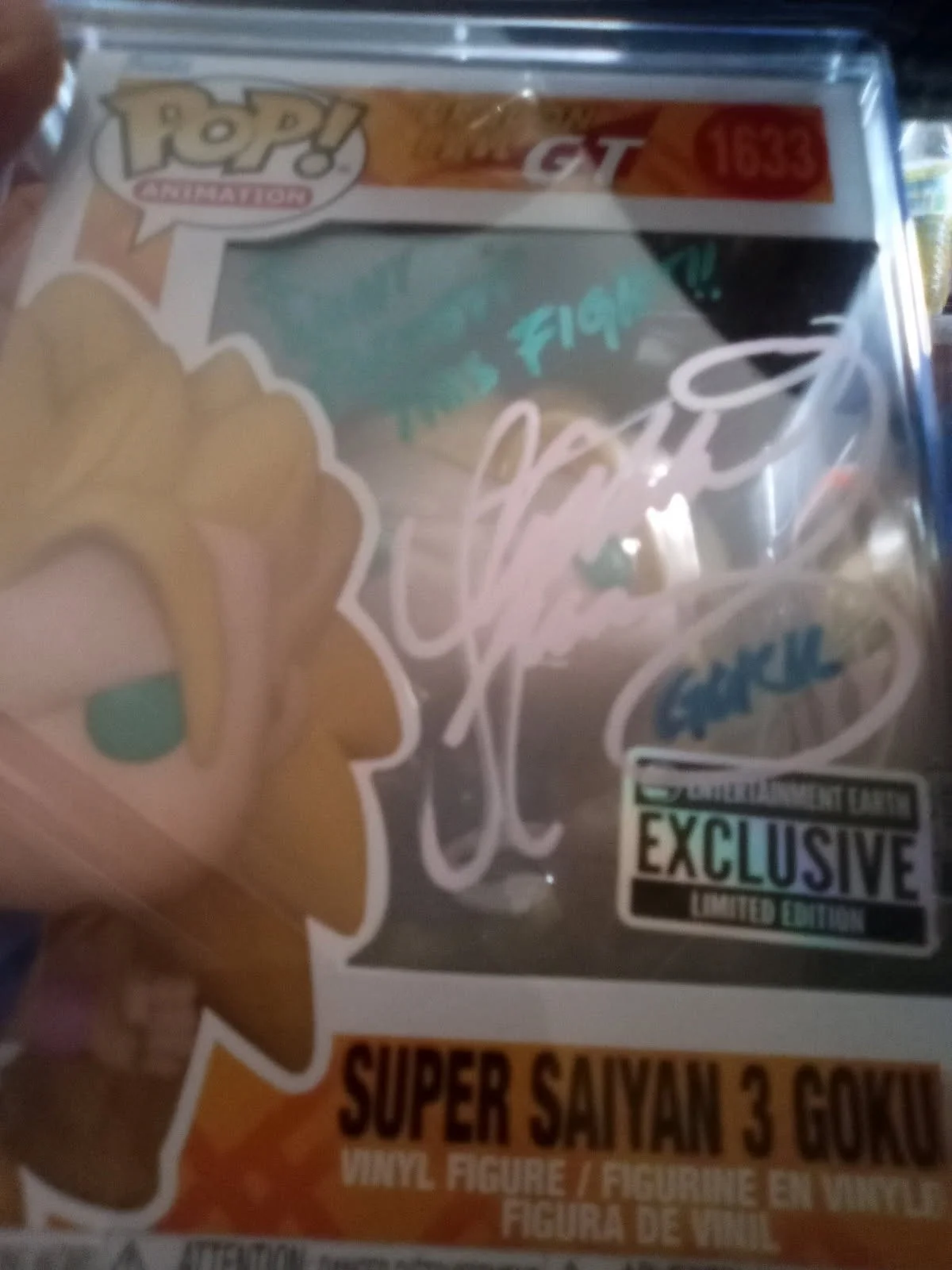Goku — Funko Pop Super Saiyan 3 Goku Signed Vinyl Figure Dragon Ball GT Exclusive #1633, image 2