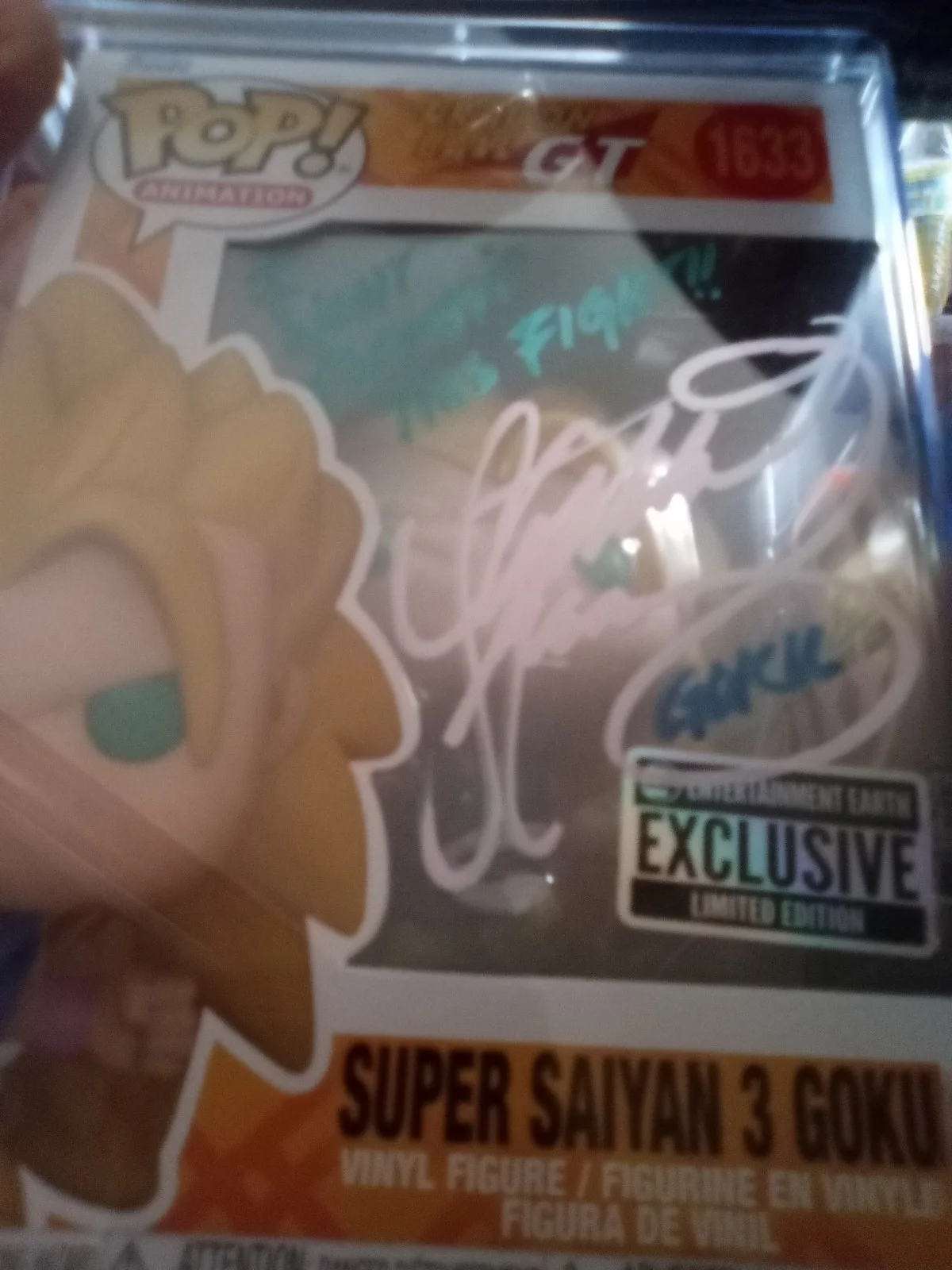 Goku — Funko Pop Super Saiyan 3 Goku Signed Vinyl Figure Dragon Ball GT Exclusive #1633, image 3