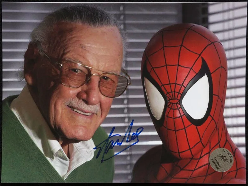 Stan Lee — Stan Lee w/ Spiderman Hand-signed Autographed Photo Excelsior Approved Hologram