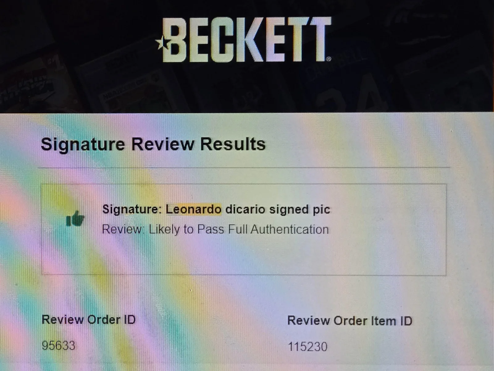 Leonardo Dicaprio signed Catch Me If You Can 11x14 Beckett B06381, image 5