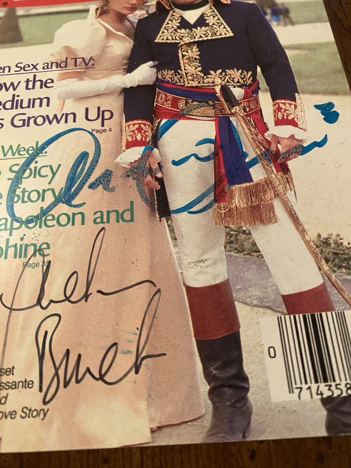 Jacqueline Bisset, Armand Assante — Jacqueline Bisset Armand Assante Signed TV Guide With COA Napoleon And Josephine, image 3