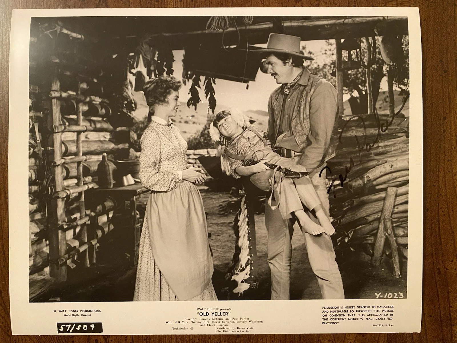 Fess Parker — Fess Parker Signed Autographed 10x8 Photo With COA Disney s Old Yeller