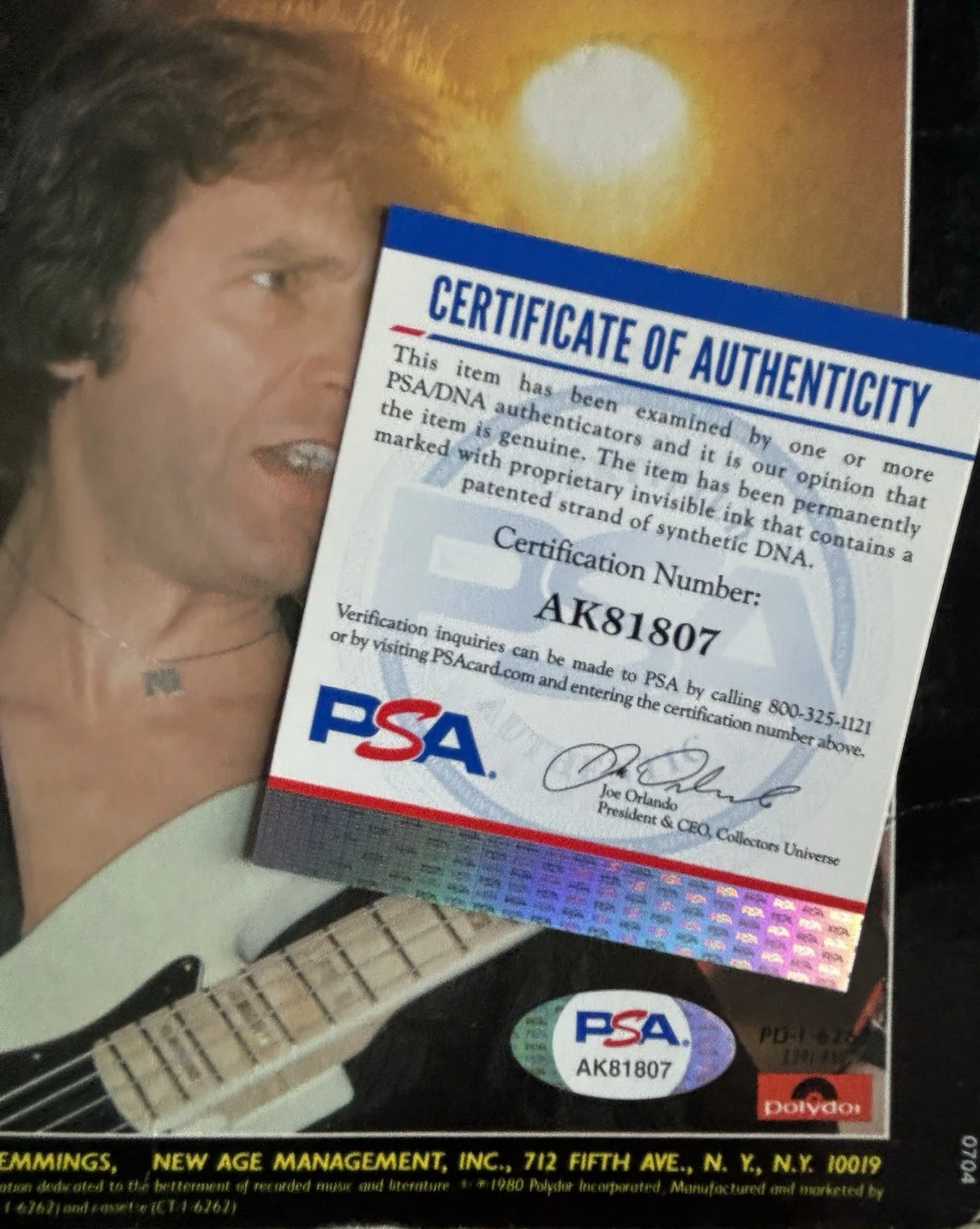 PAT TRAVERS Signed CRASH AND BURN Vinyl LP RECORD Album PSA DNA COA, image 5