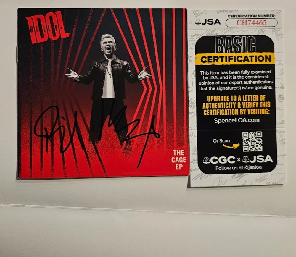 Billy Idol signed Autographed The Cage EP CD JSA COA, image 4