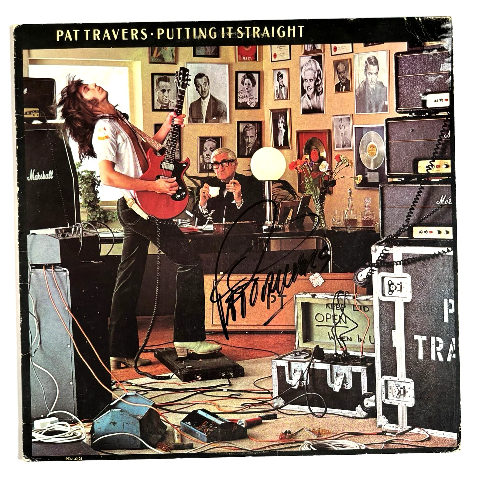 PAT TRAVERS Signed PUTTING IT STRAIGHT Vinyl LP RECORD Album PSA DNA COA, image 2