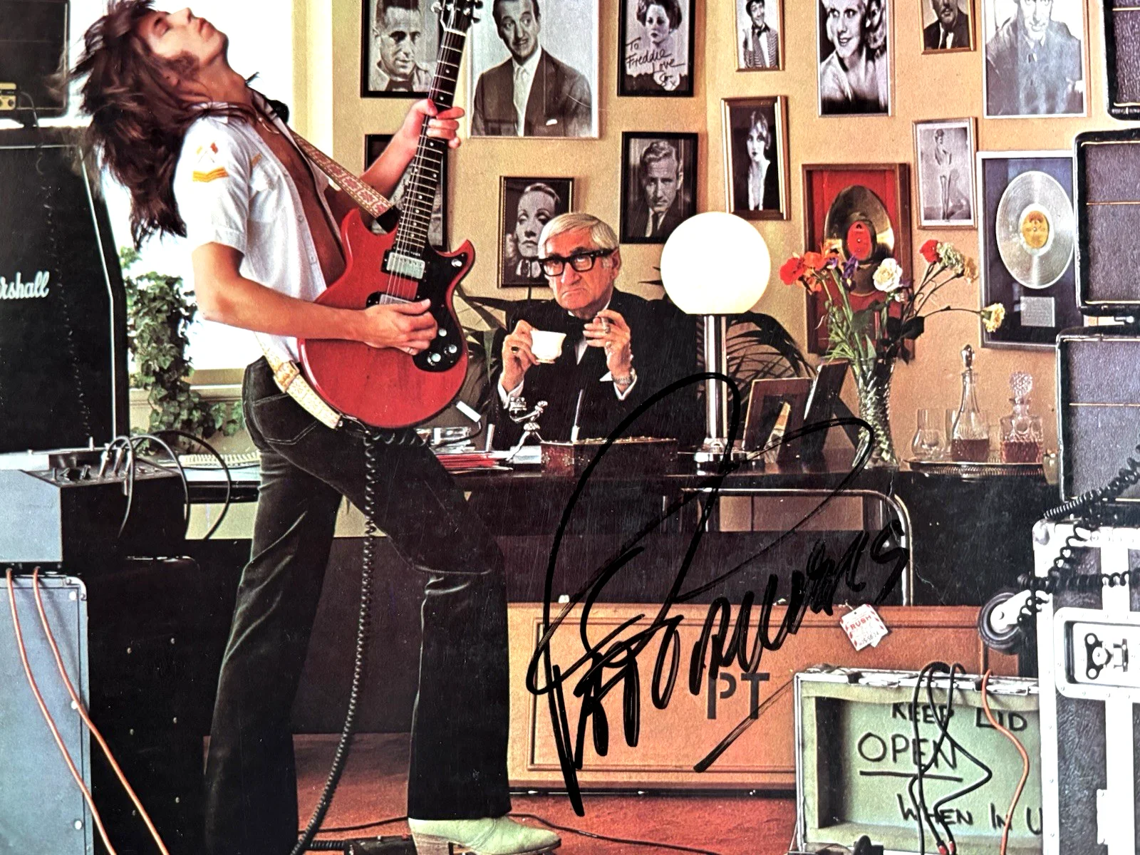 PAT TRAVERS Signed PUTTING IT STRAIGHT Vinyl LP RECORD Album PSA DNA COA, image 3