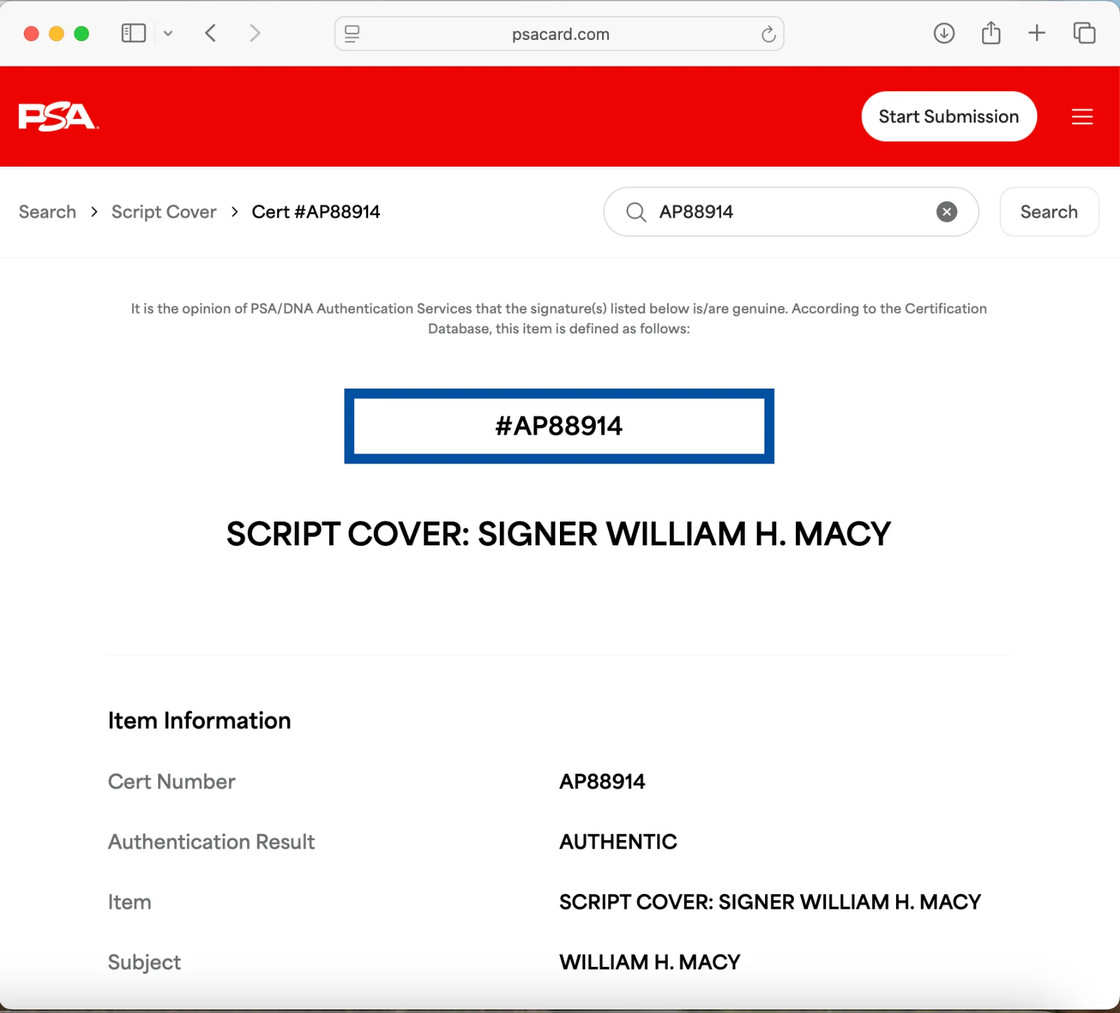 William H Macy — WILLIAM H MACY SIGNED FULL 99 PAGE FARGO MOVIE SCRIPT PSA DNA AUTOGRAPH, image 3