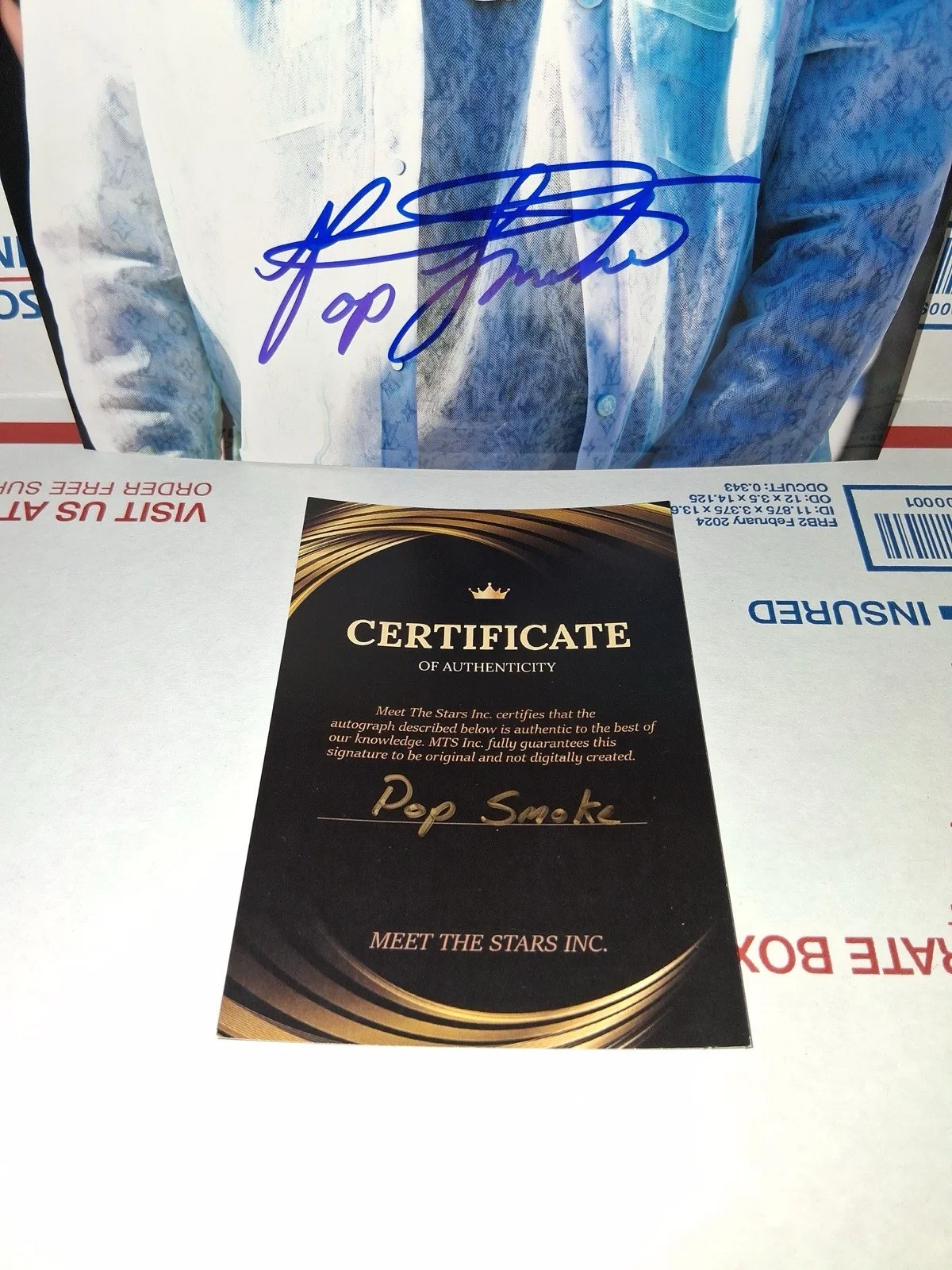 POP SMOKE RAPPER AUTOGRAPH SIGNED 8X10 PHOTO with COA, image 2