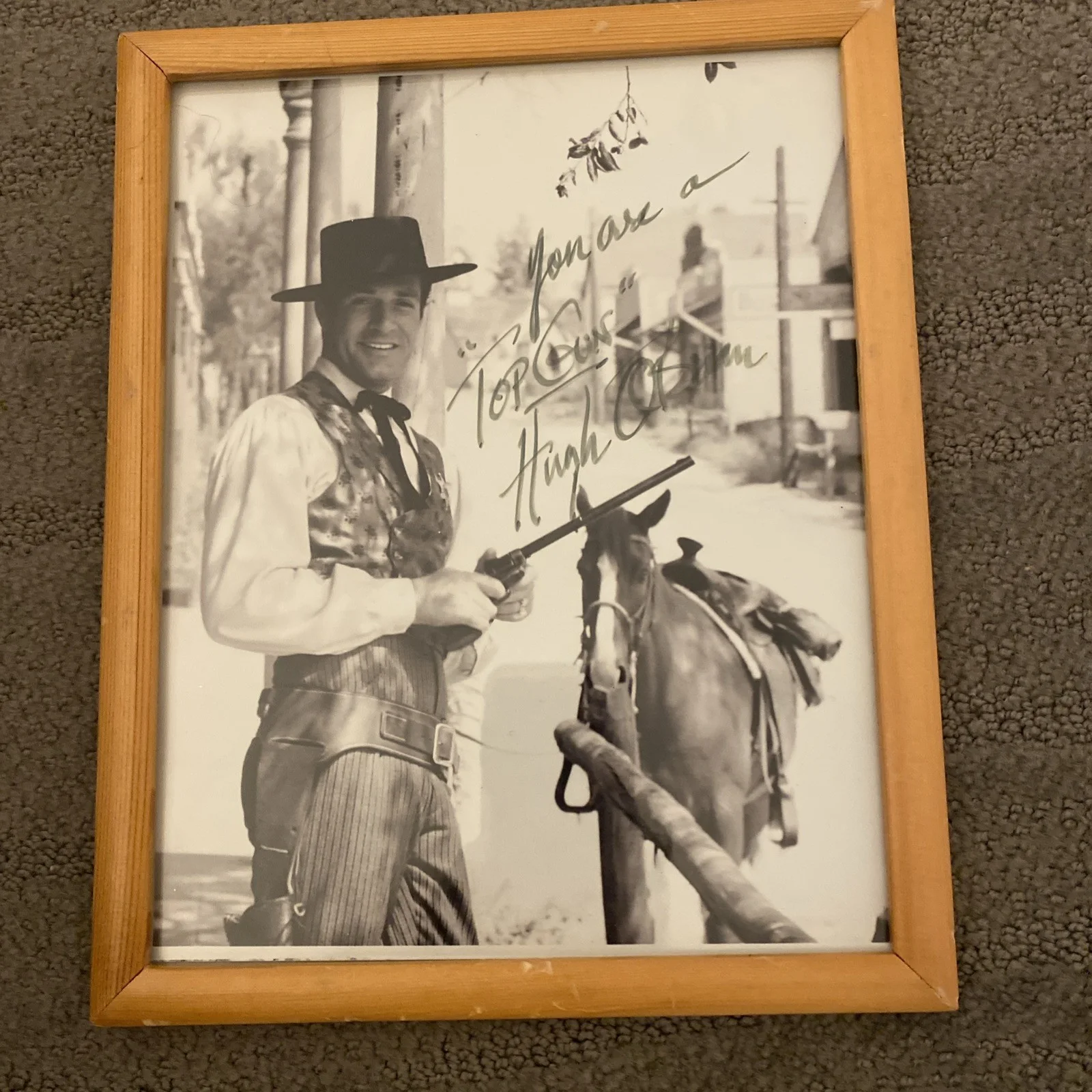 Hugh O'Brian — WYATT EARP ACTOR HUGH O'BRIAN (1925-2016) AUTOGRAPH 8 x 10 PHOTO, image 2
