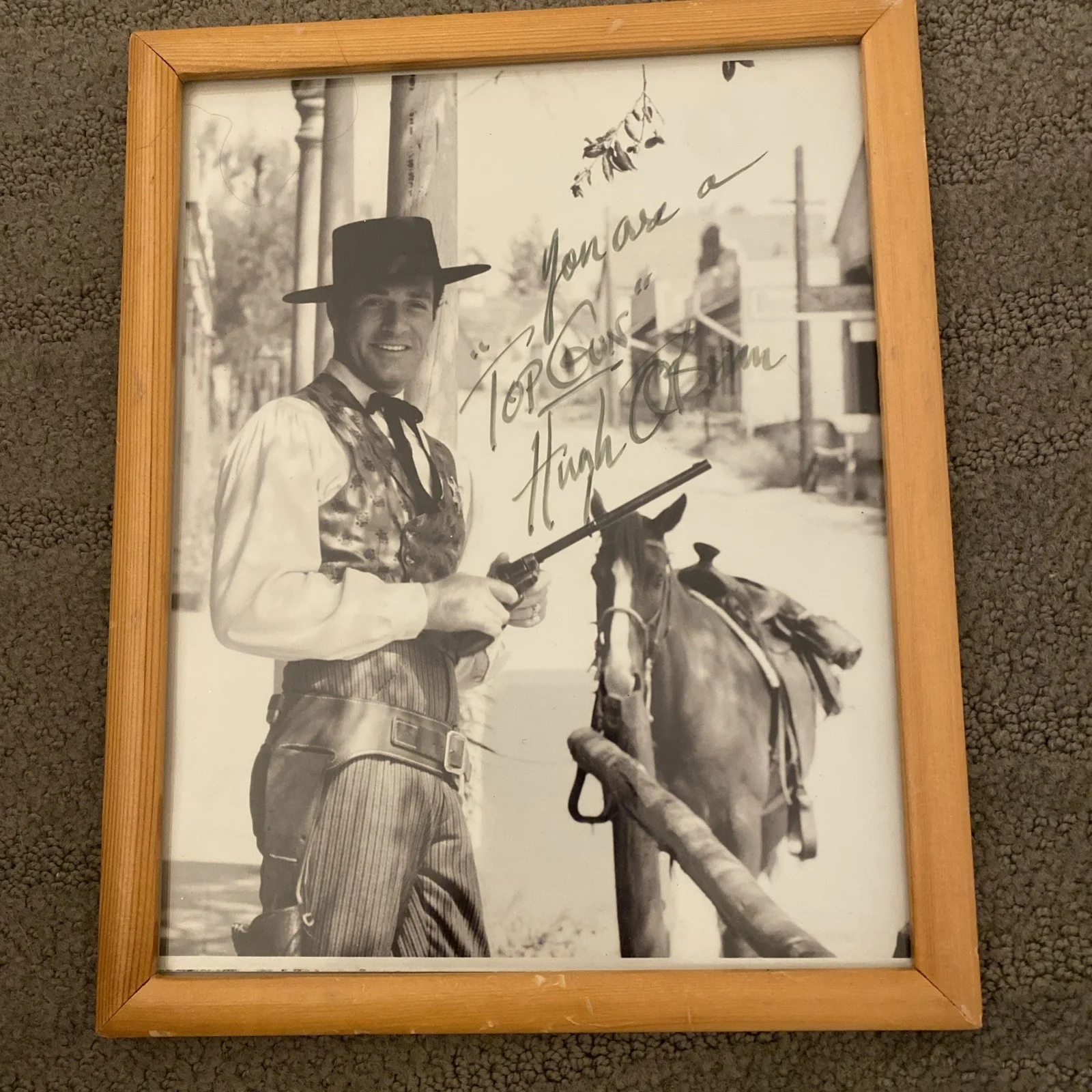 Hugh O'Brian — WYATT EARP ACTOR HUGH O'BRIAN (1925-2016) AUTOGRAPH 8 x 10 PHOTO, image 3