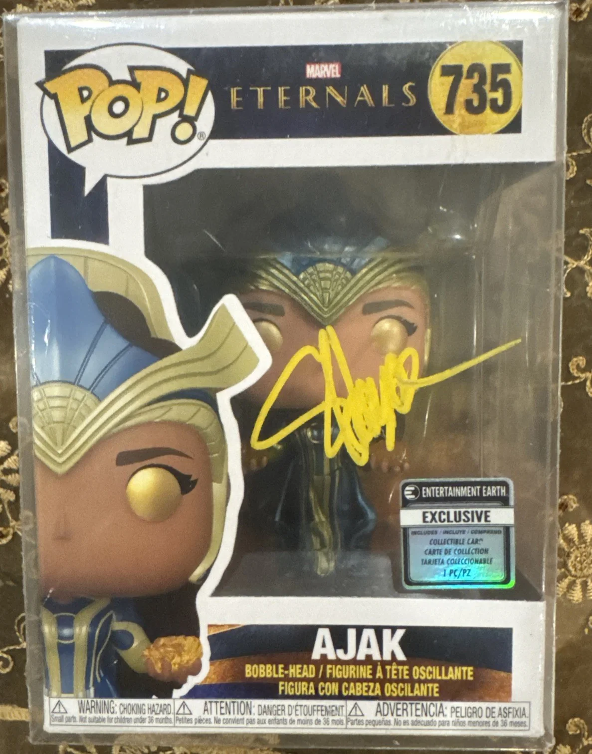 Salma Hayek — Salma Hayek Eternals Signed Ajak #735 Funko Pop Vinyl Figure BAS Witness