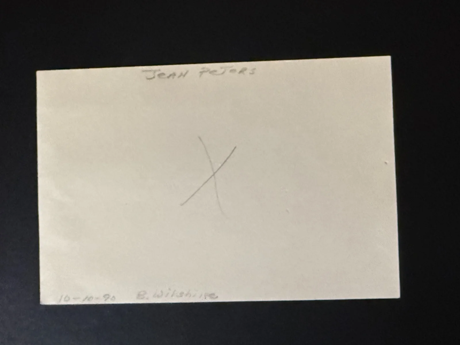 Jean Peters - Signed Autograph Index Card - Actress Howard Hughes Wife (D. 2000), image 2
