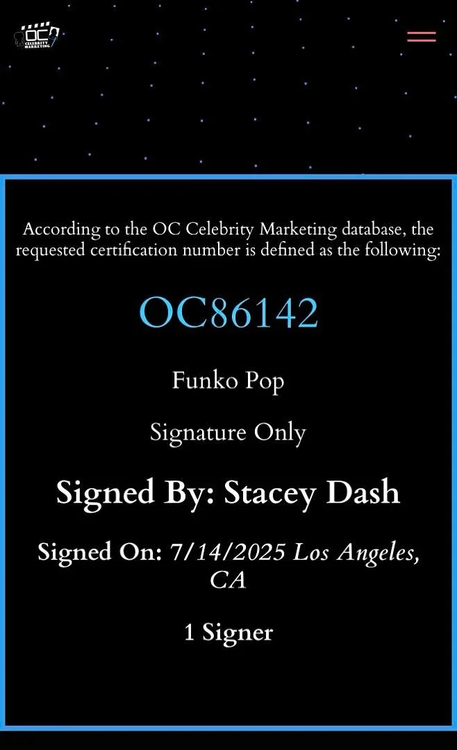 Stacy Dash (Clueless) Exclusive signed Funko - OC Celebrity Marketing, image 5