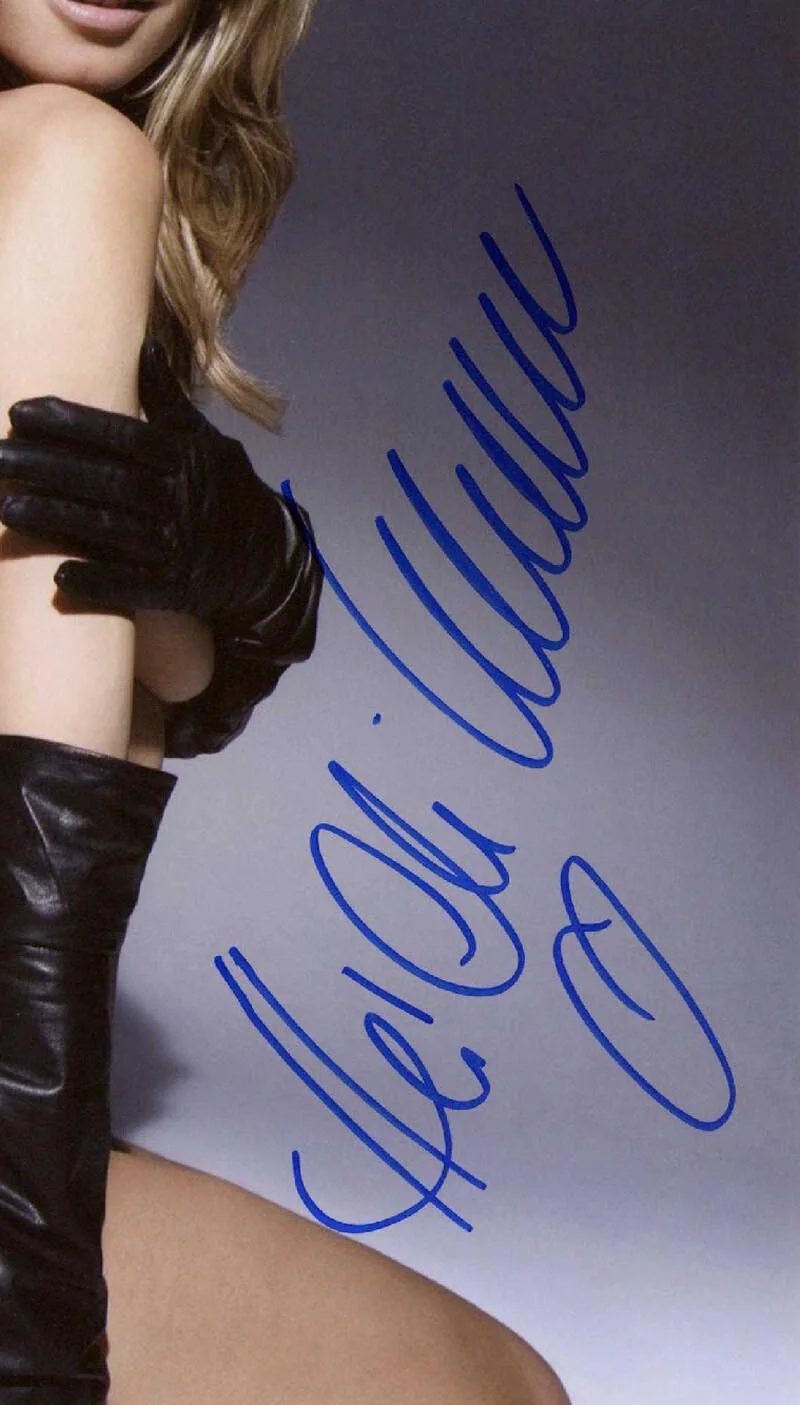 HEIDI KLUM SIGNED 11x14 PHOTO SI VICTORIA SECRET MODEL SUPERMODEL AGT BECKETT, изображение 2