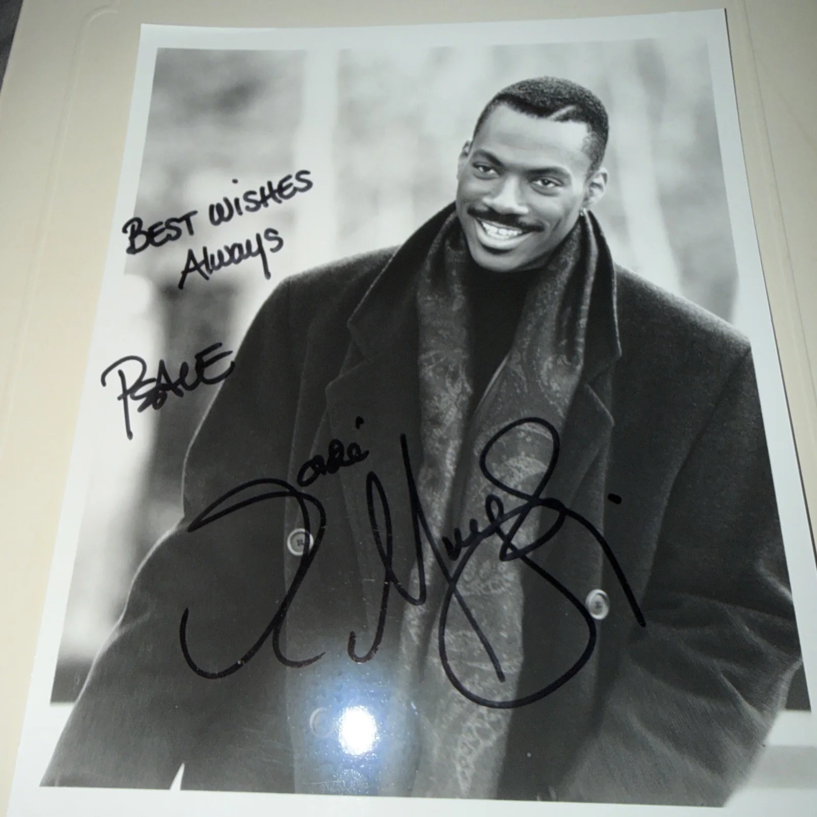 Eddie Murphy — Eddie Murphy Signed Autograph Signature 8x10 B&W Glossy Photograph, image 3