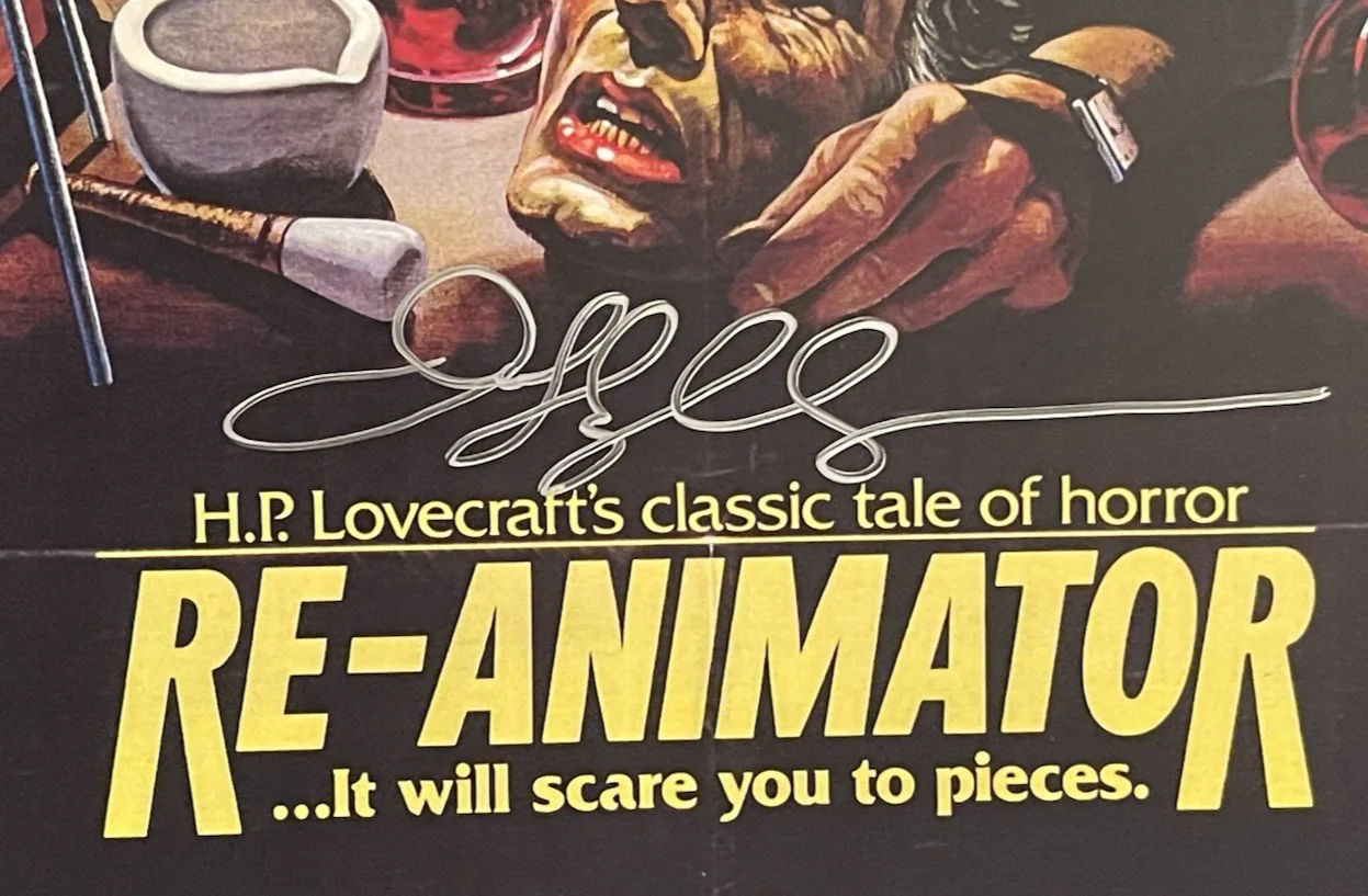 11X17" AUTOGRAPHED MOVIE POSTER~ 1985~ RE-ANIMATOR~ JEFFREY COMBS, image 2