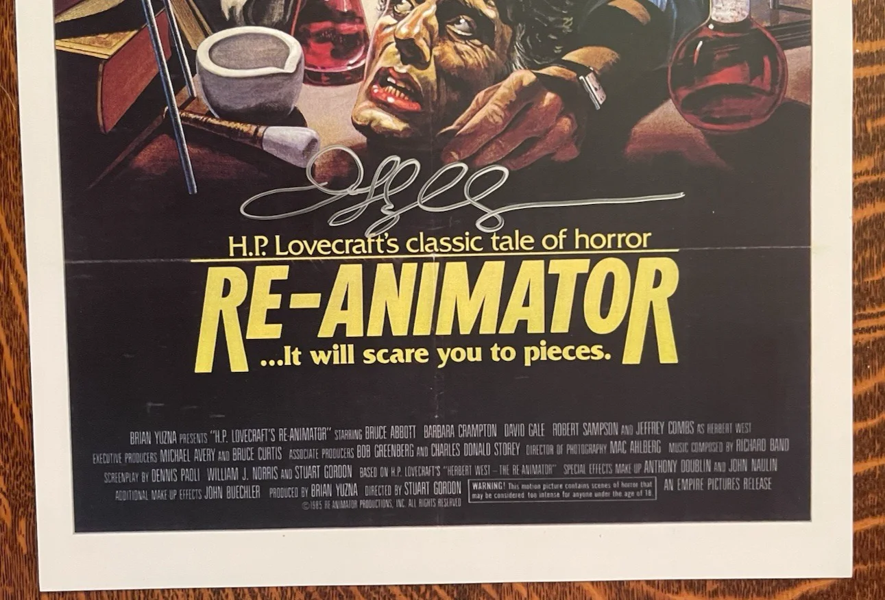 11X17" AUTOGRAPHED MOVIE POSTER~ 1985~ RE-ANIMATOR~ JEFFREY COMBS, image 4