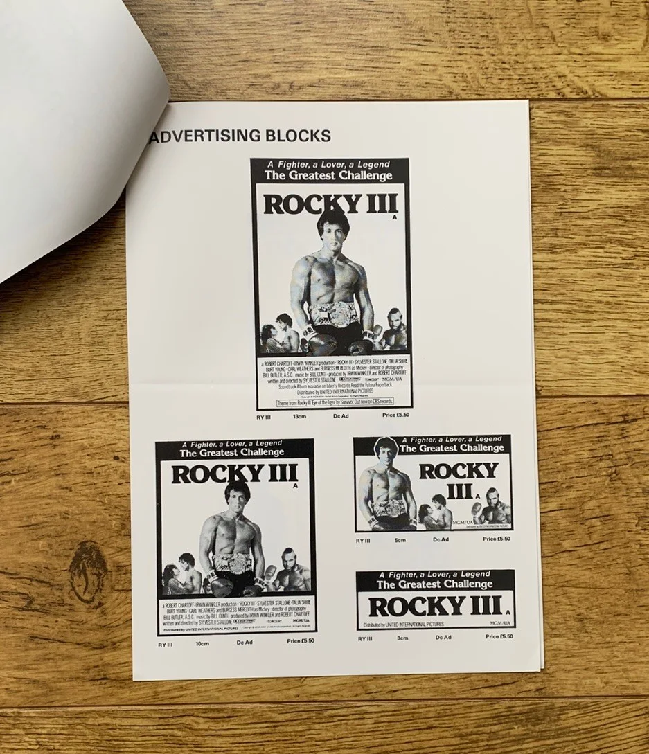 Rocky 3 Cinema Campaign Press Book 1982 Sylvester Stallone, image 2