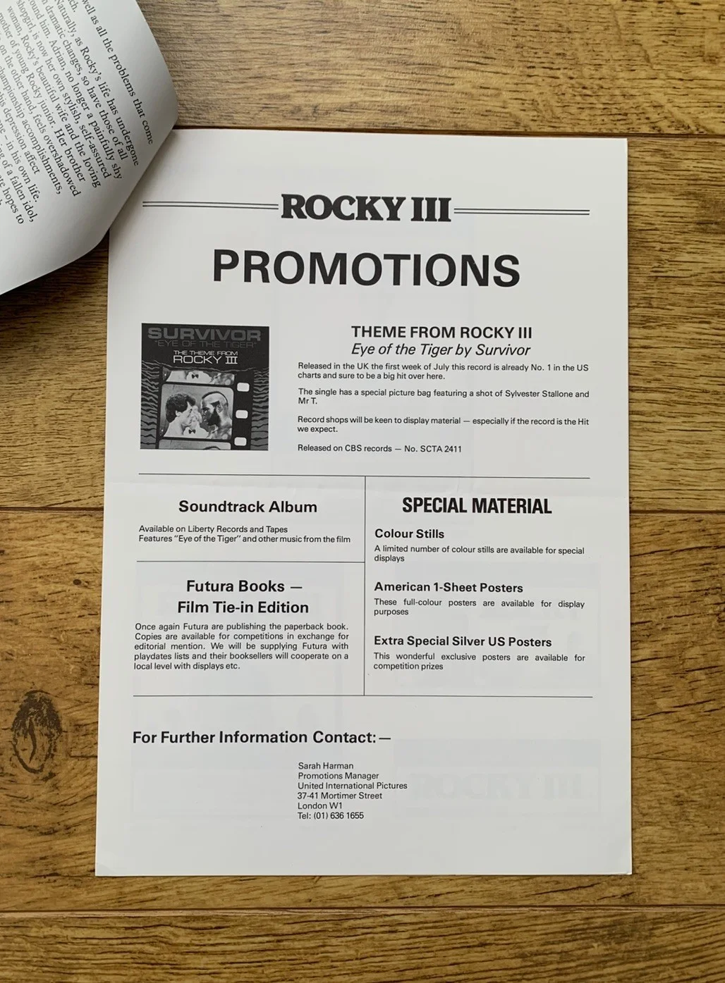 Rocky 3 Cinema Campaign Press Book 1982 Sylvester Stallone, image 3