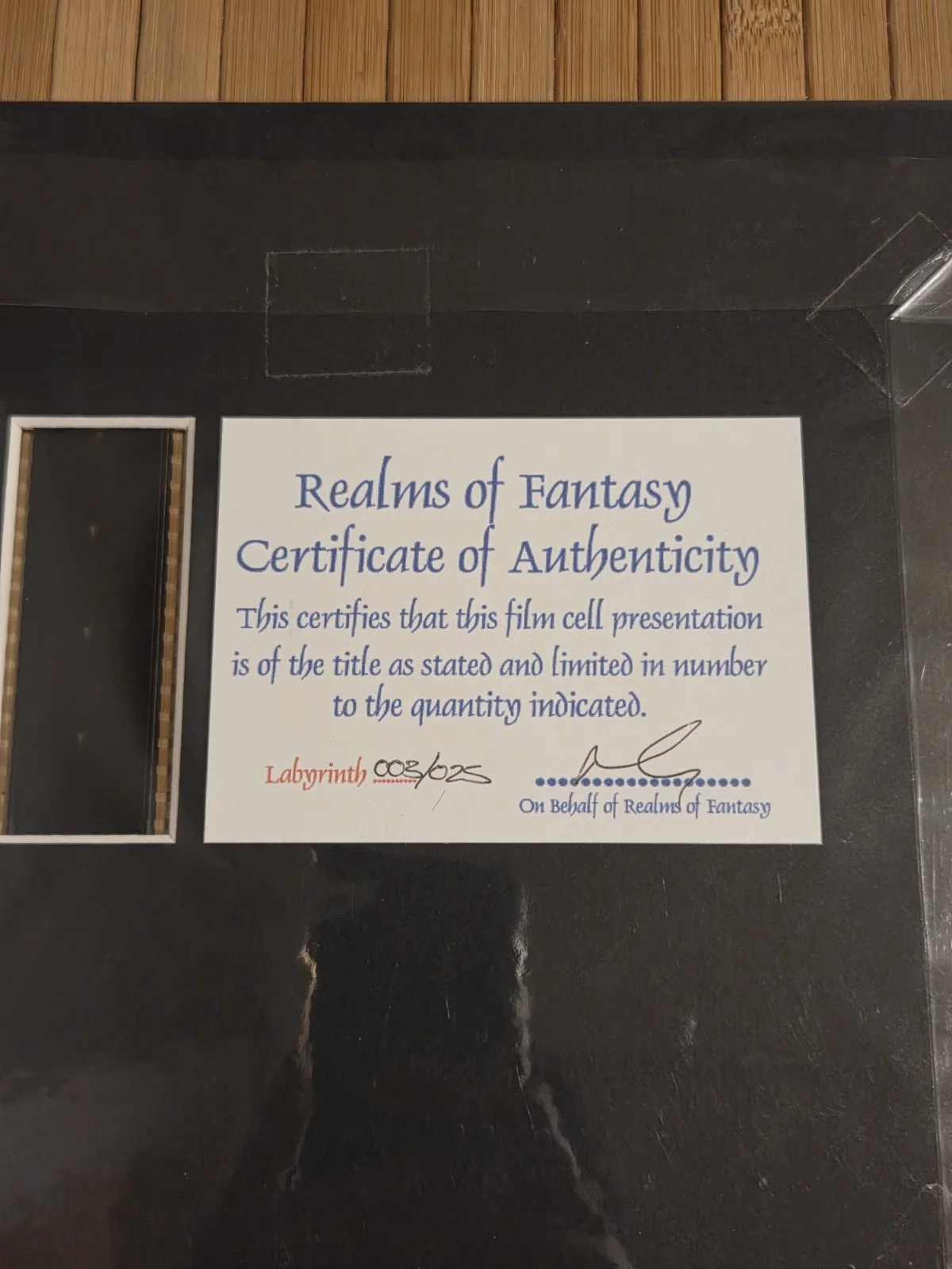 Labyrinth Limited Edition Film Cell Presentation, image 5