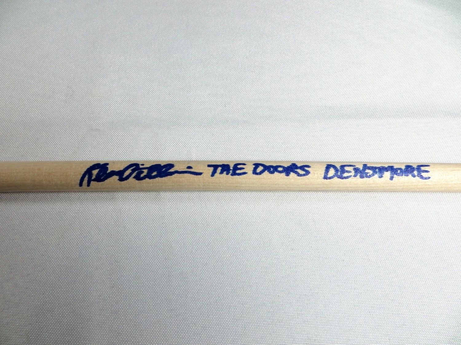 Kevin Dillon — Kevin Dillon Signed Autographed Drumstick "The Doors Densmore" Inscribed BAS, image 2